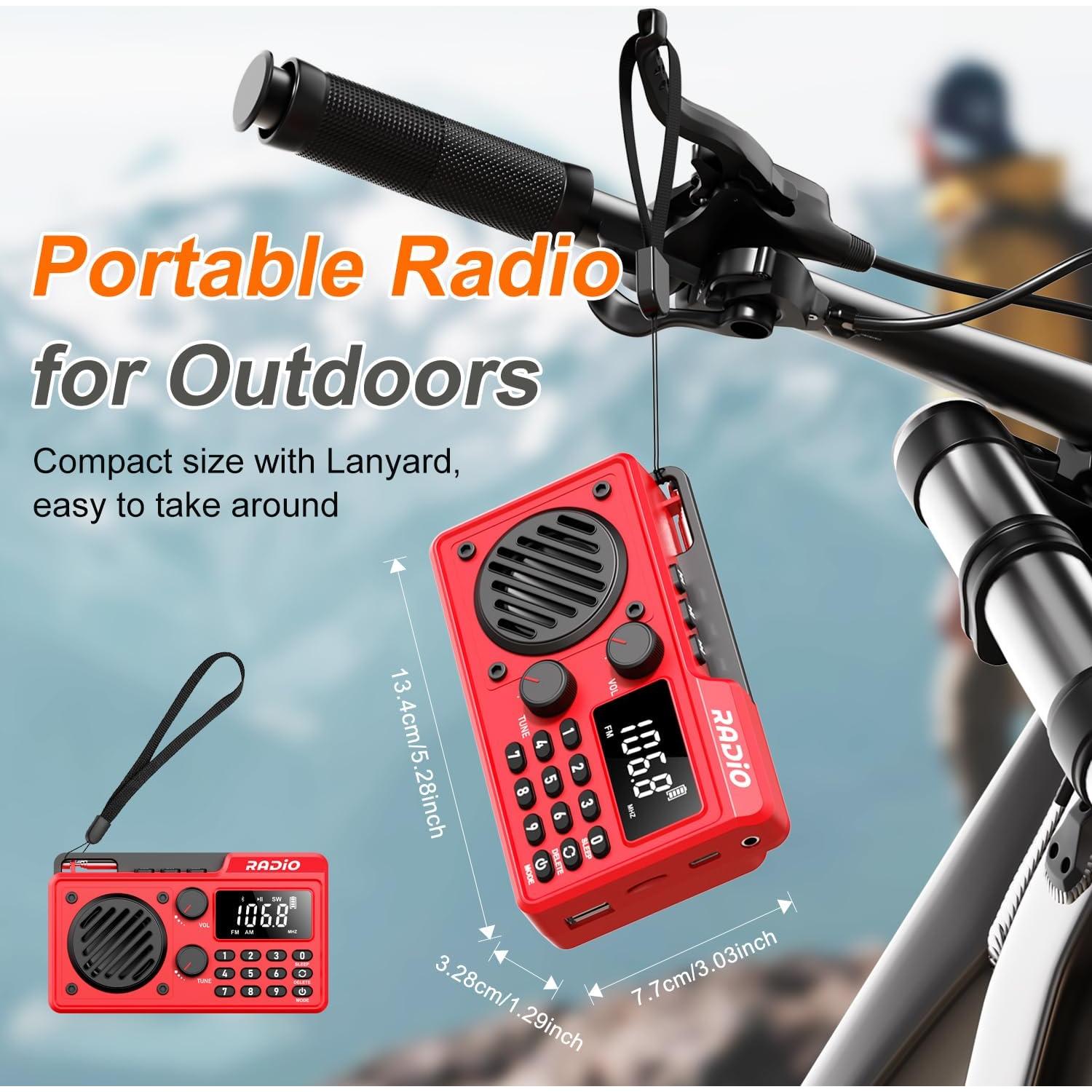 Radio Portátil AM FM Kamapulo Q7 Batería 1500mAh Bluetooth