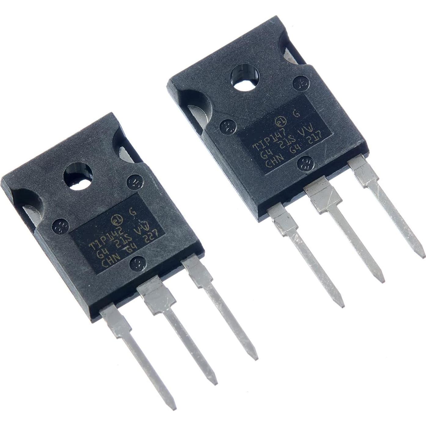 10 Transistores Darlington TIP142 NPN y TIP147 PNP 100V TO-3PN