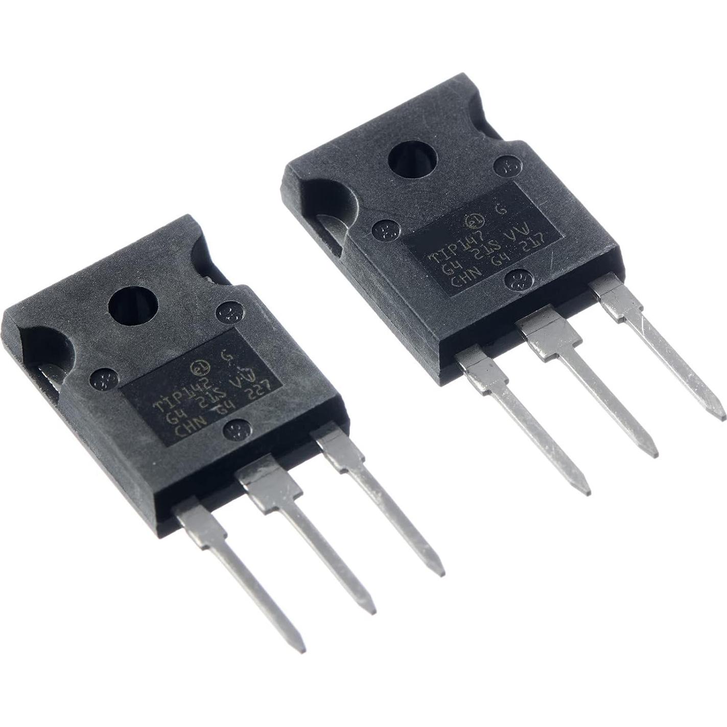10 Transistores Darlington TIP142 NPN y TIP147 PNP 100V TO-3PN