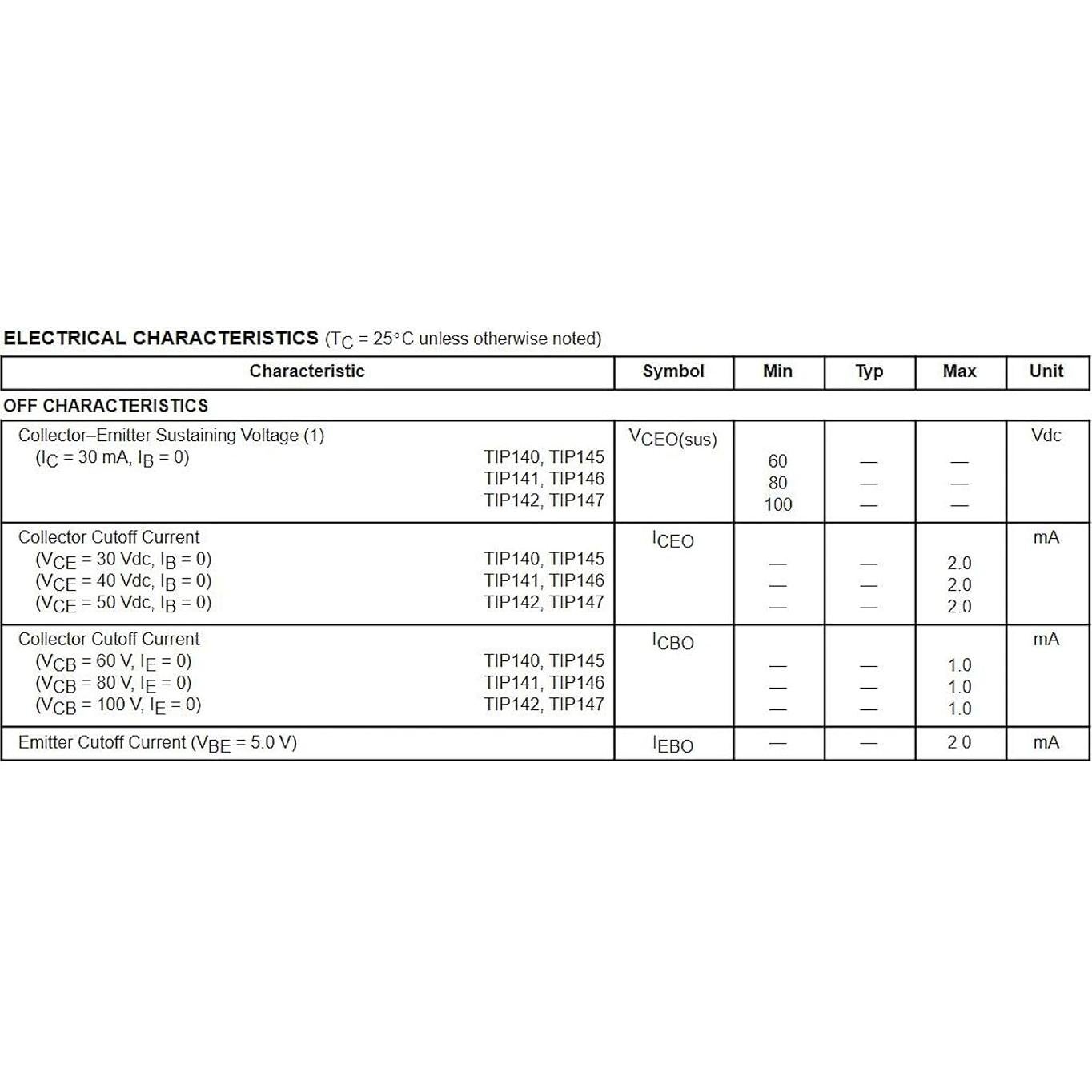 10 Transistores Darlington TIP142 NPN y TIP147 PNP 100V TO-3PN