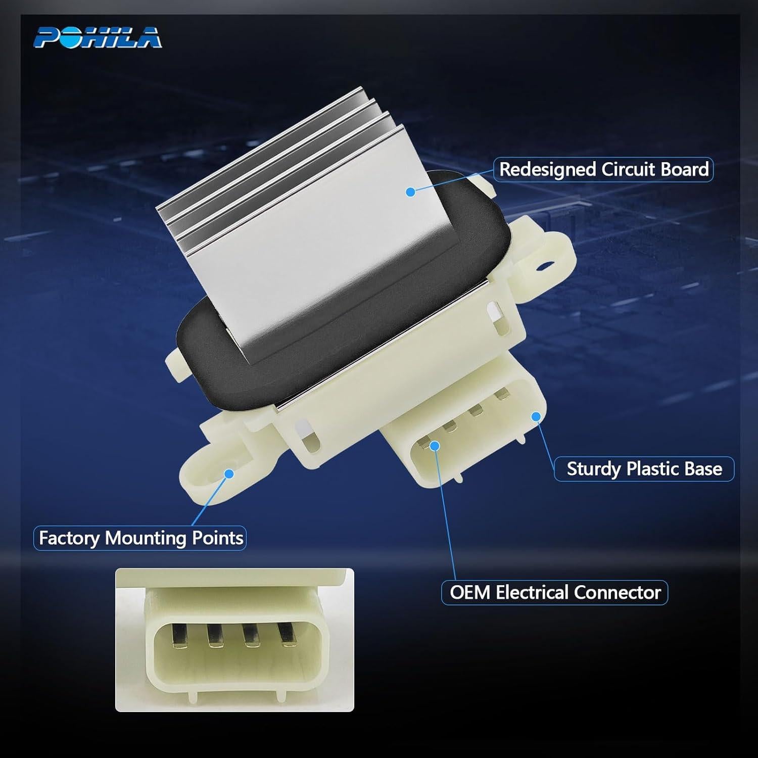 Resistor Motor Ventilador HVAC POHILA para Ford 2009-2017