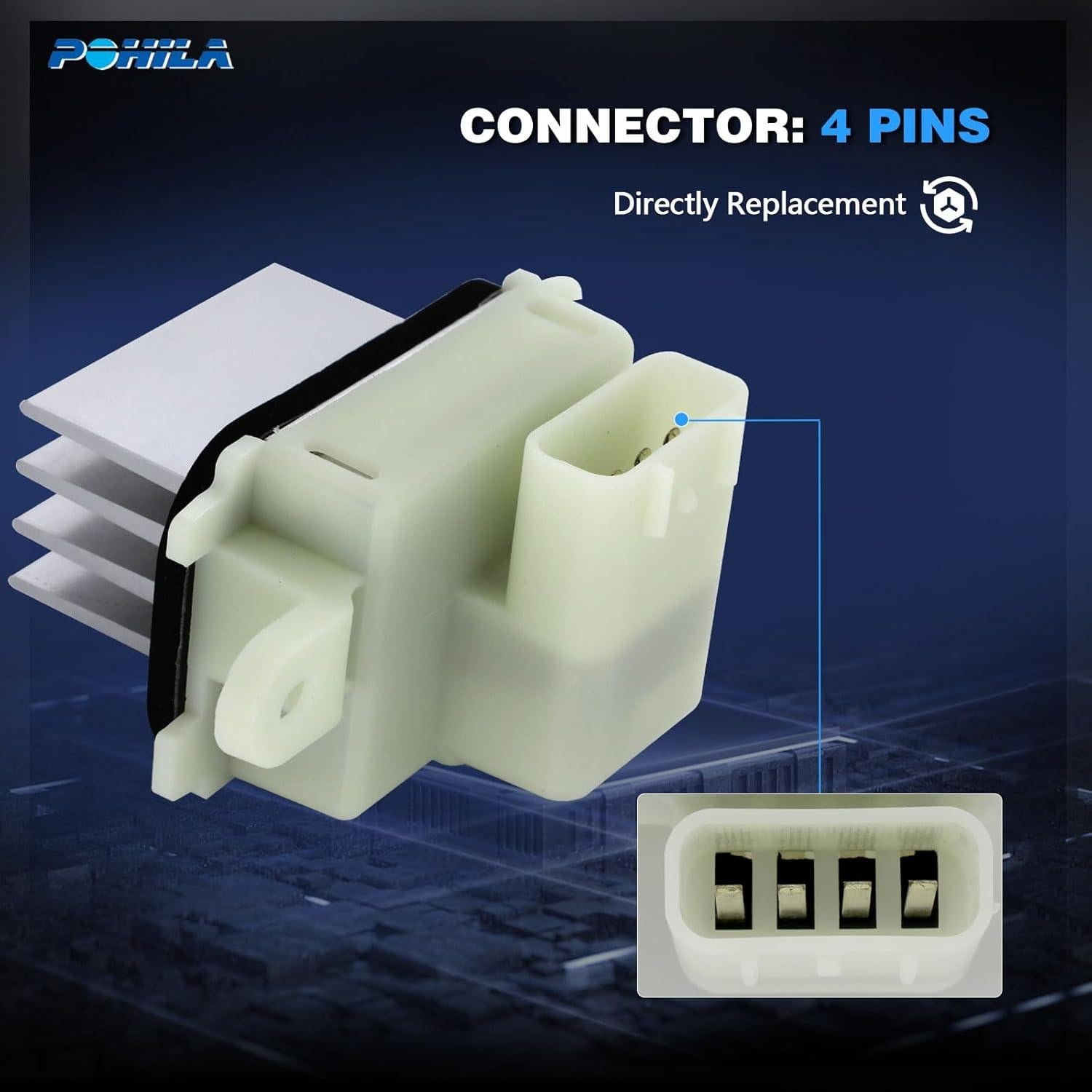 Resistor Motor Ventilador HVAC POHILA para Ford 2009-2017