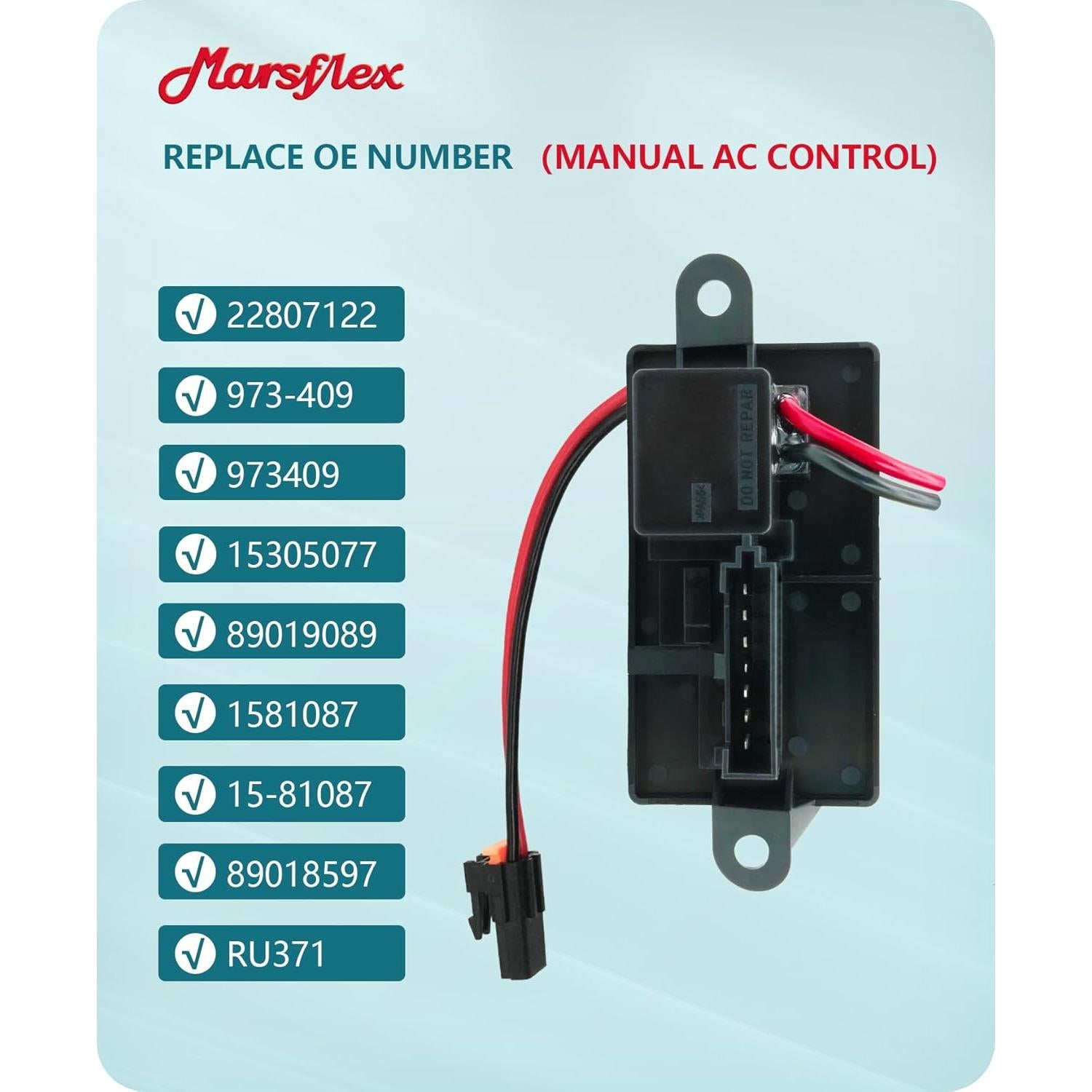Resistor de Ventilador Marsflex APAC05005 para Chevy y GMC