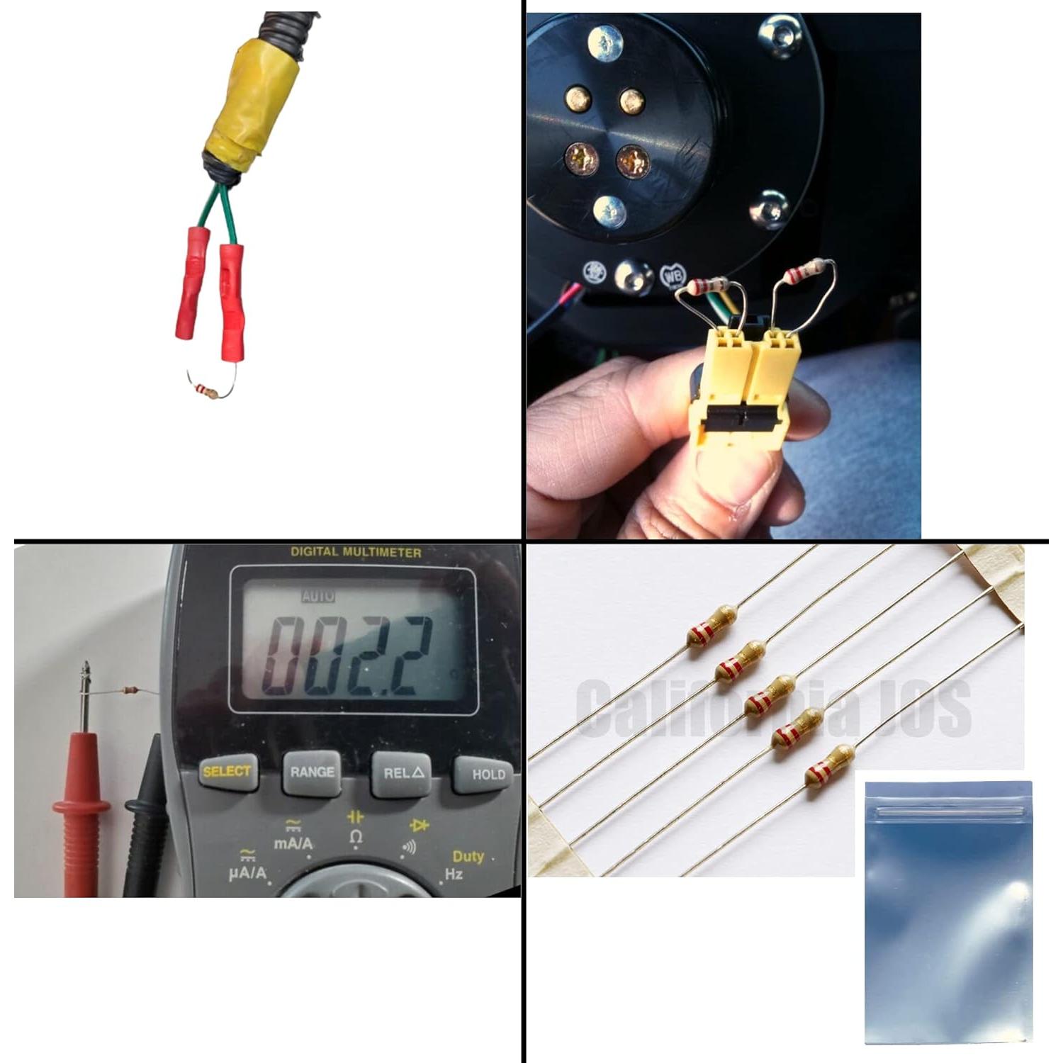 Resistor 2.2 Ohm 1/4 W California JOS 10 PCS Bypass Airbag