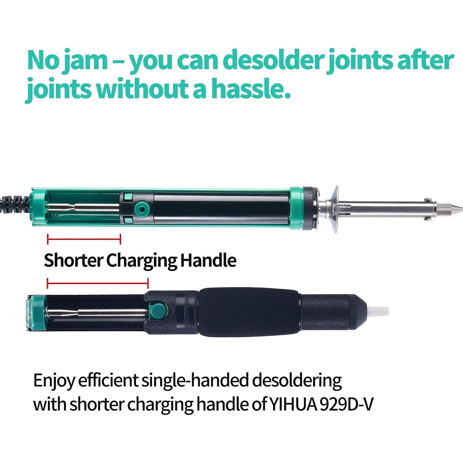 Hierro de Desoldadura YIHUA 929D-V Eléctrico con Boquillas 1.0mm y 1.2mm