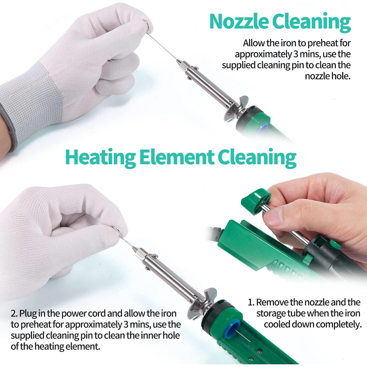 Hierro de Desoldadura YIHUA 929D-V Eléctrico con Boquillas 1.0mm y 1.2mm