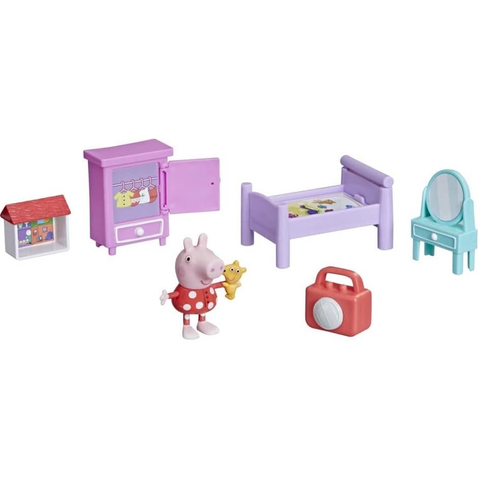 Set de Accesorios para Dormir Peppa Pig con Figura y 5 Accesorios