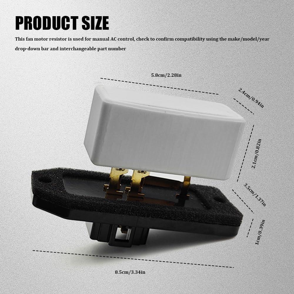 Resistor Motor Ventilador HVAC QZTYTY 12V Compatible Dodge Jeep