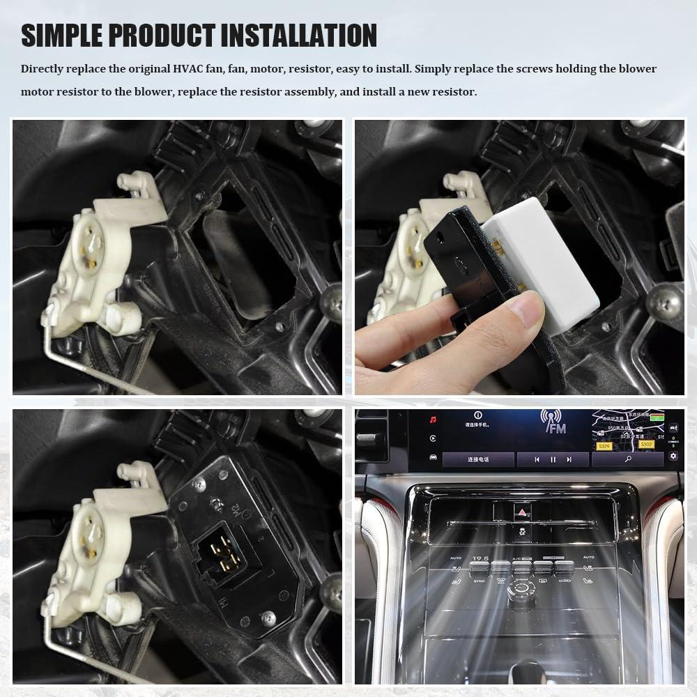 Resistor Motor Ventilador HVAC QZTYTY 12V Compatible Dodge Jeep