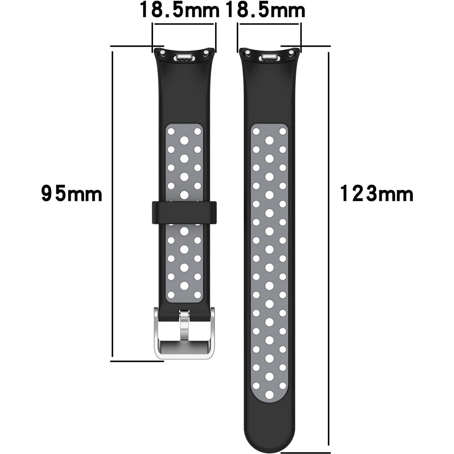 Correa de Silicona Disscool para Xiaomi Band 9/8 - Negro+Gris