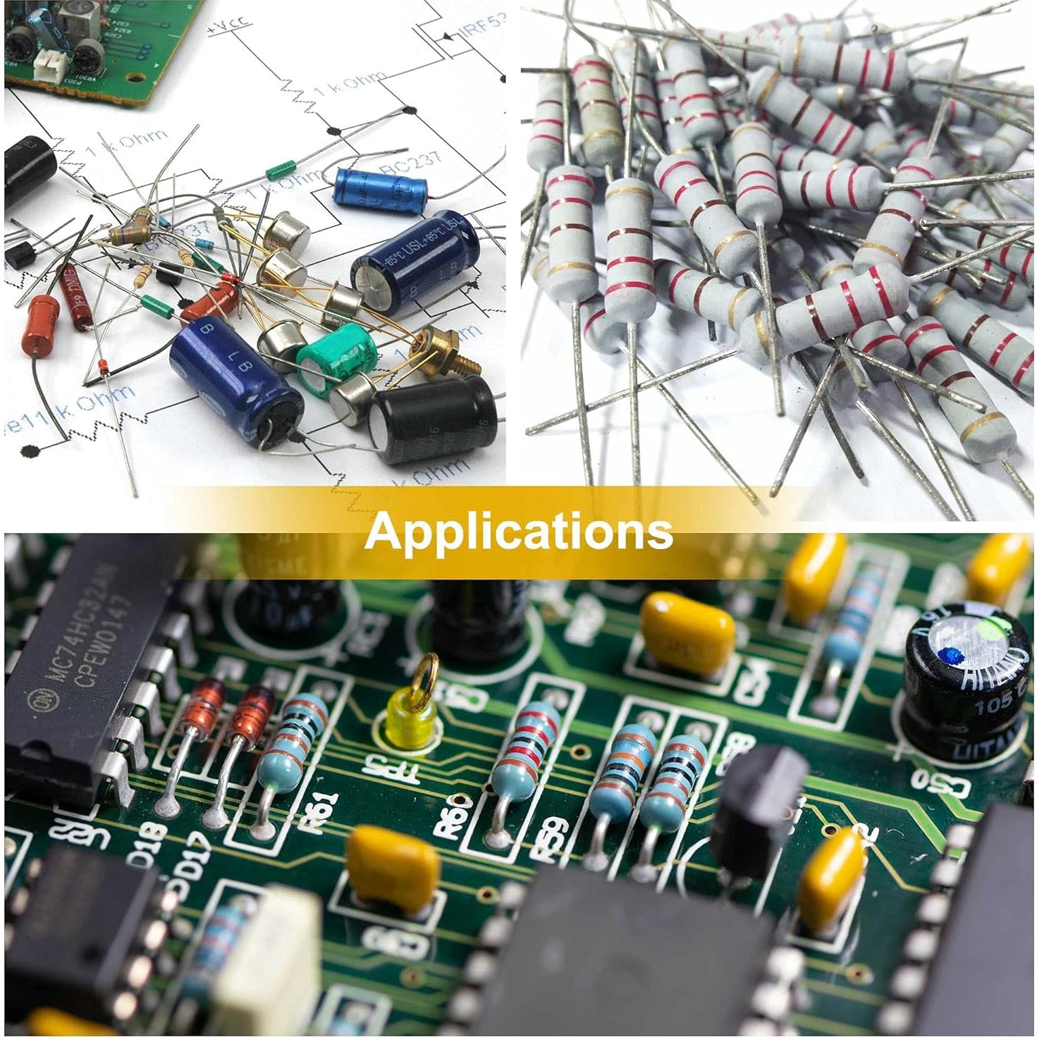 Resistencias de Película Metálica uxcell 10 Ohm 5W 10 Piezas
