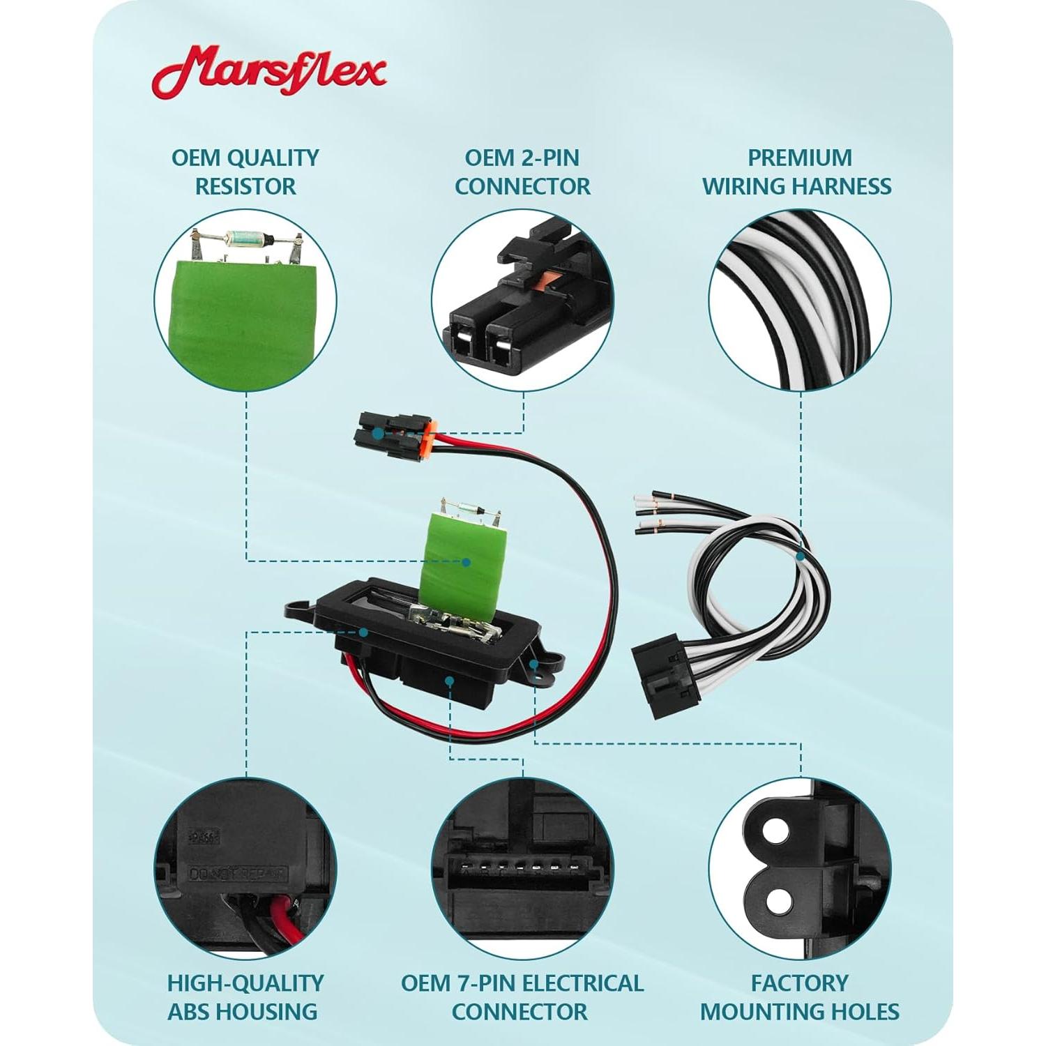 Resistor de Ventilador Marsflex APAC05016 para Chevrolet y GMC