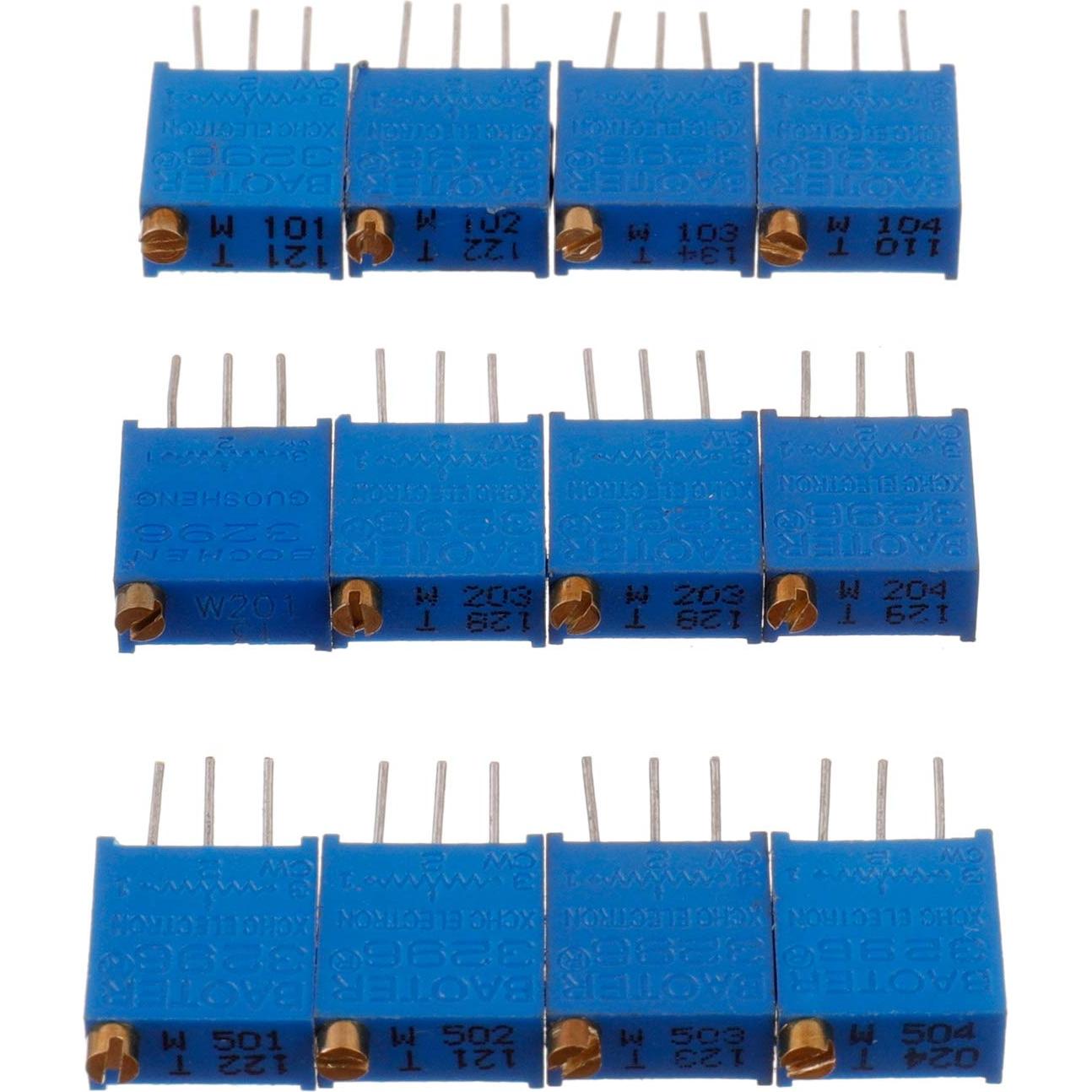 Kit de 60 Potenciómetros Trimmer Multivuelta BOJACK 3296W