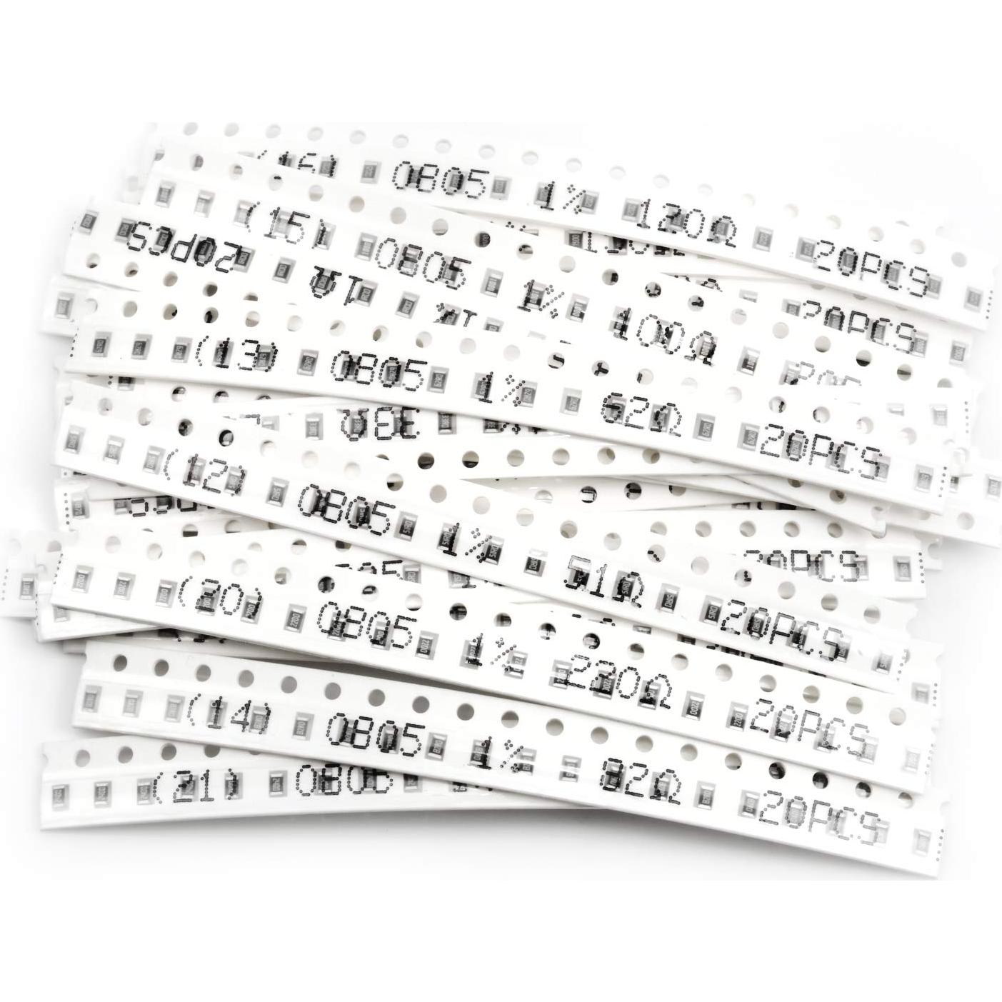 Kit de 1200 Resistencias SMD CHANZON 0-10MΩ 60 Valores 1/8W