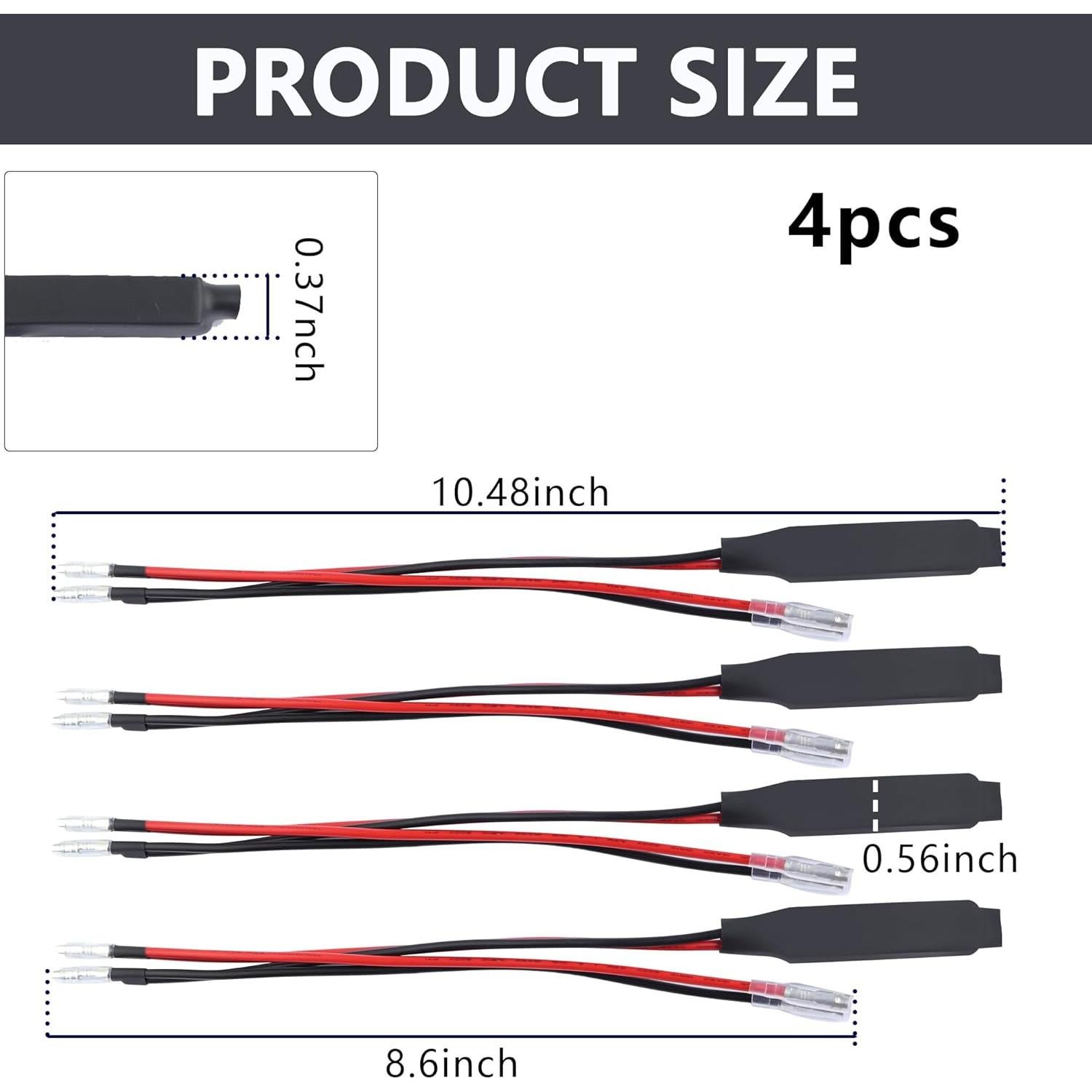 Resistor de Carga LED IHOTDER 10W 12V para Motocicleta 4PCS