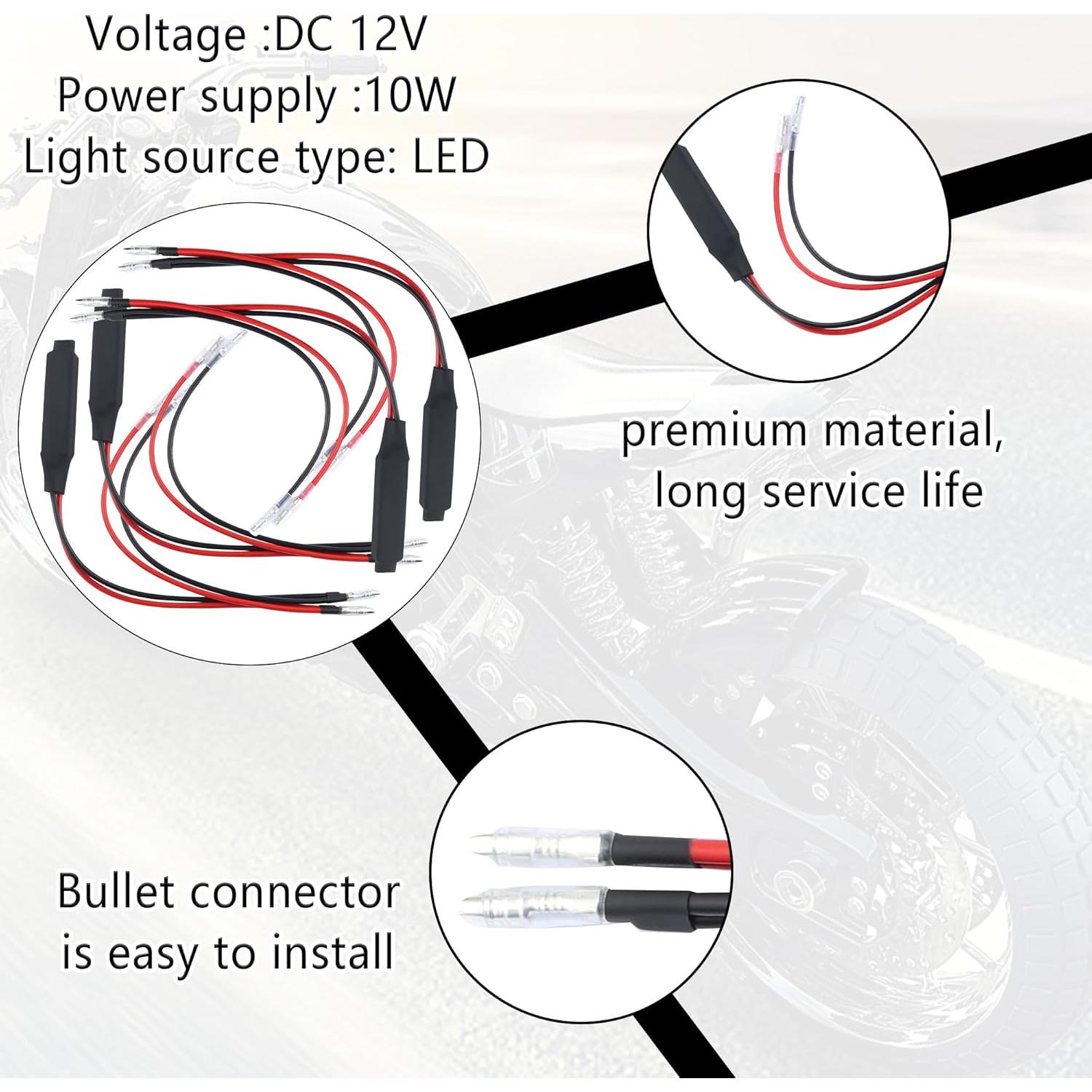 Resistor de Carga LED IHOTDER 10W 12V para Motocicleta 4PCS