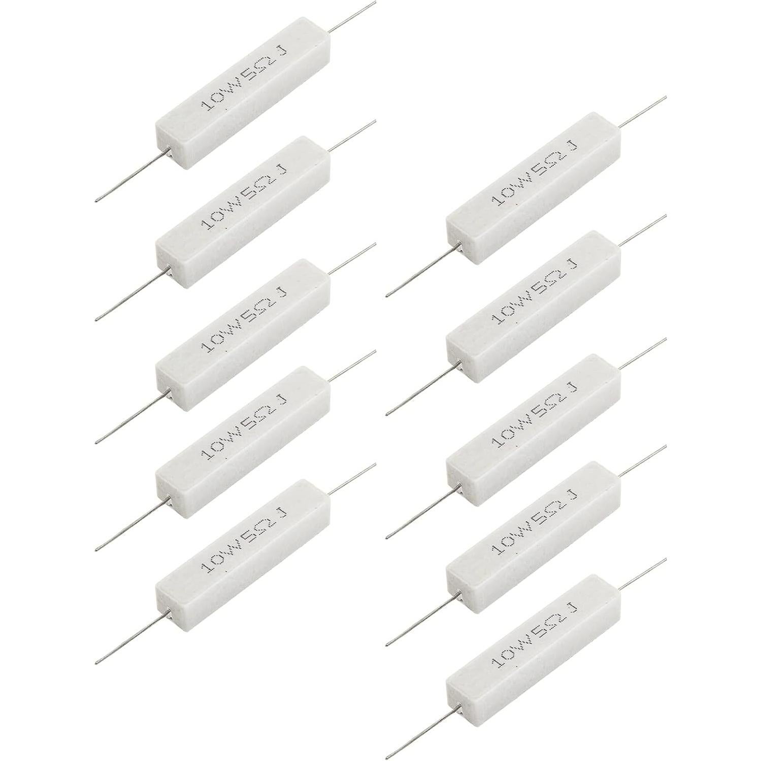10 Piezas Resistor Cerámico 10W 5 Ohm Qjaiune - Alta Calidad