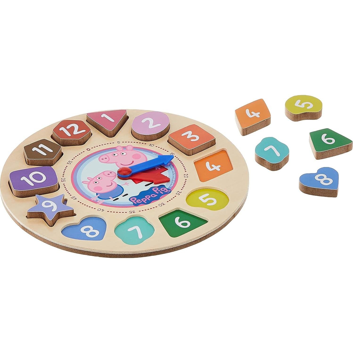 Rompecabezas Reloj Clasificador Peppa Pig 14 Piezas 2.21 cm