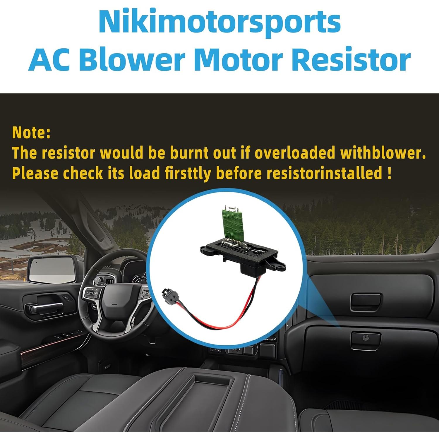 Resistor de Motor de Ventilador Nikimotorsport Compatible Chevy