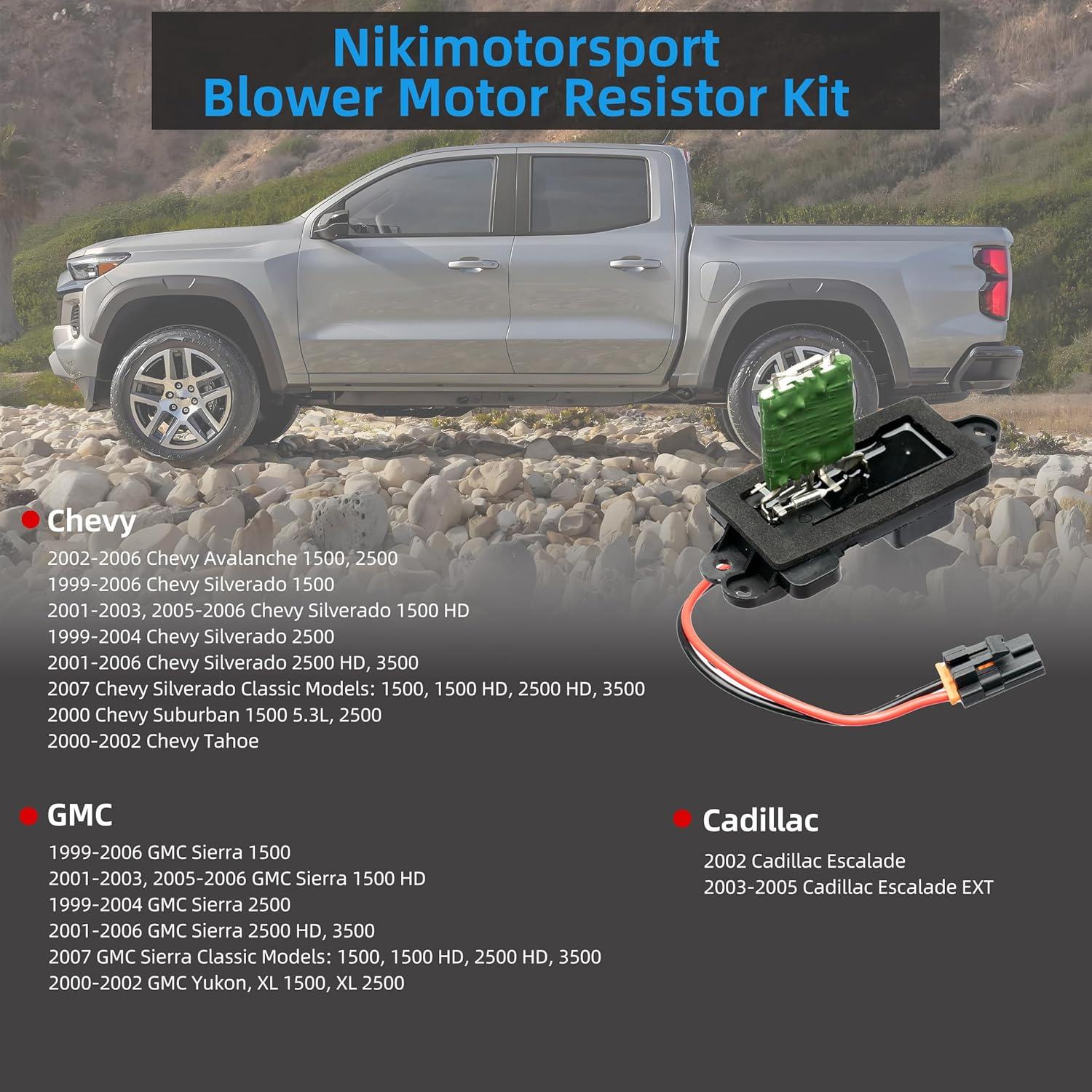 Resistor de Motor de Ventilador Nikimotorsport Compatible Chevy