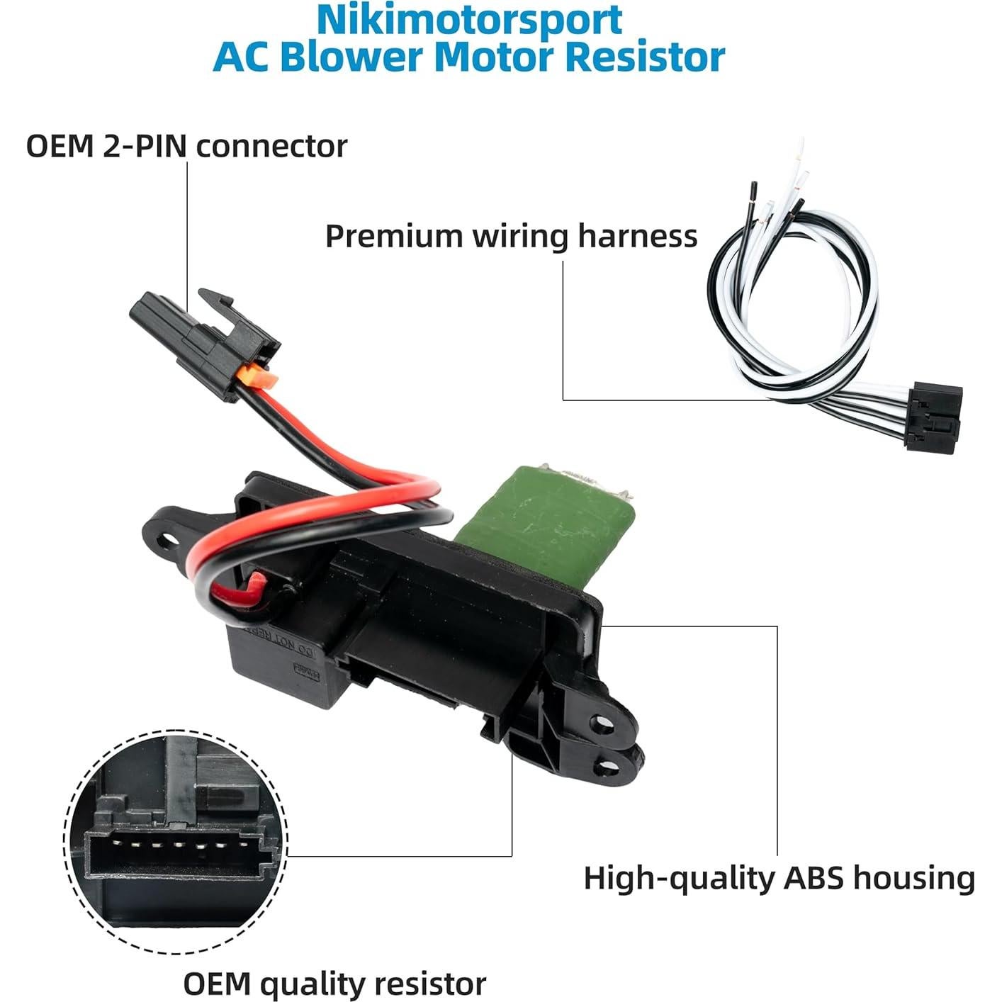 Resistor de Motor de Ventilador Nikimotorsport Compatible Chevy