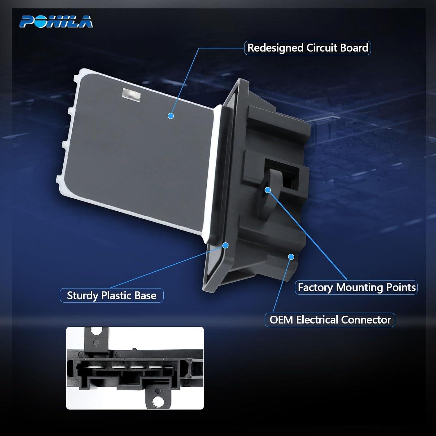 Resistor de Ventilador HVAC POHILA para Nissan Versa 2012-2018