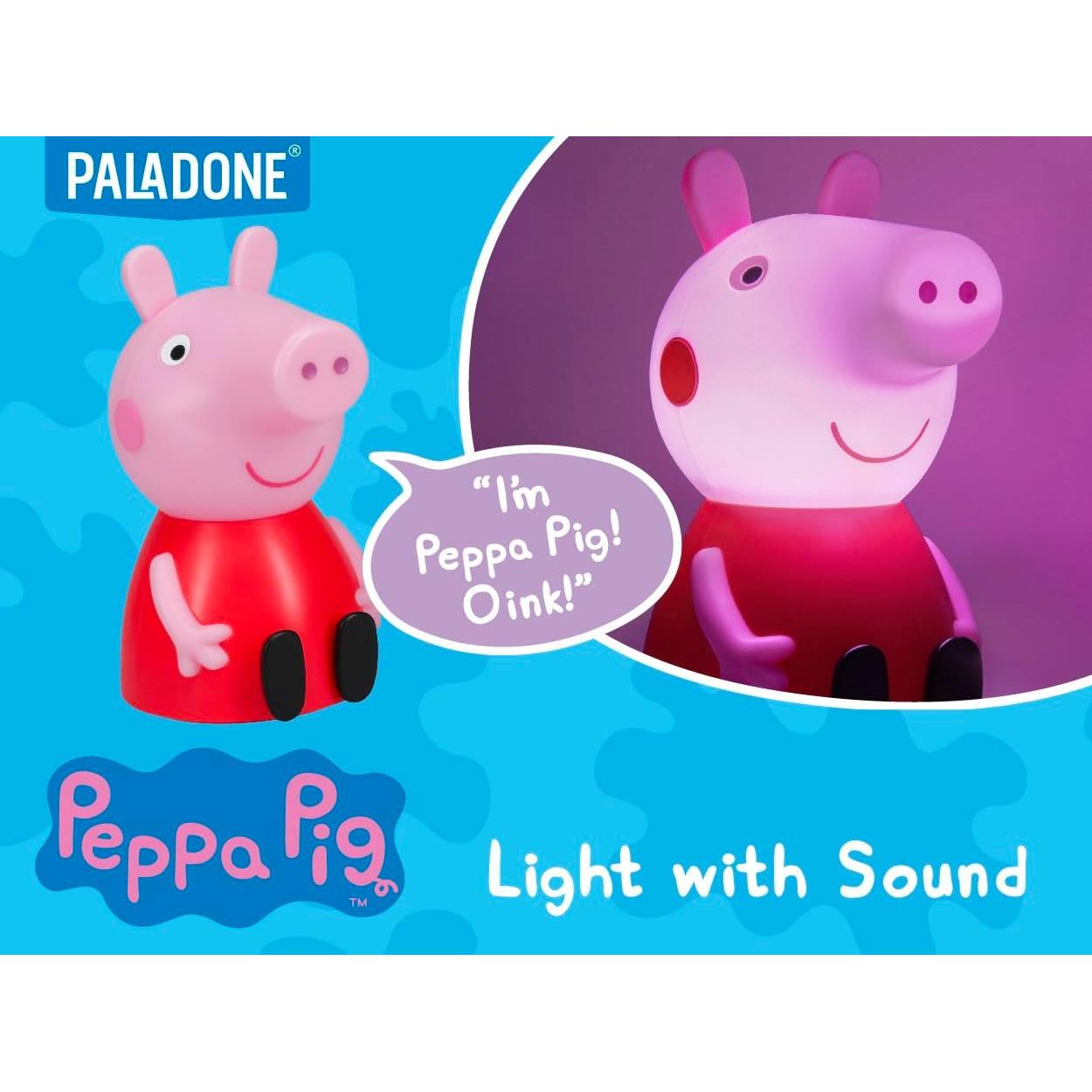 Lámpara Nocturna Peppa Pig Paladone 7" Interactiva LED