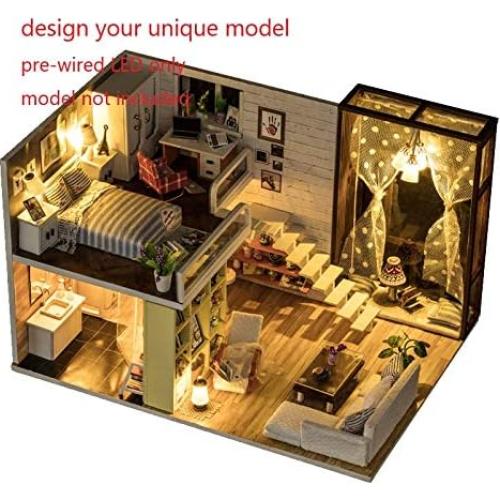 25 LEDs SMD Pre-cableados Bowerful 0603 Blanco Cálido 10cm