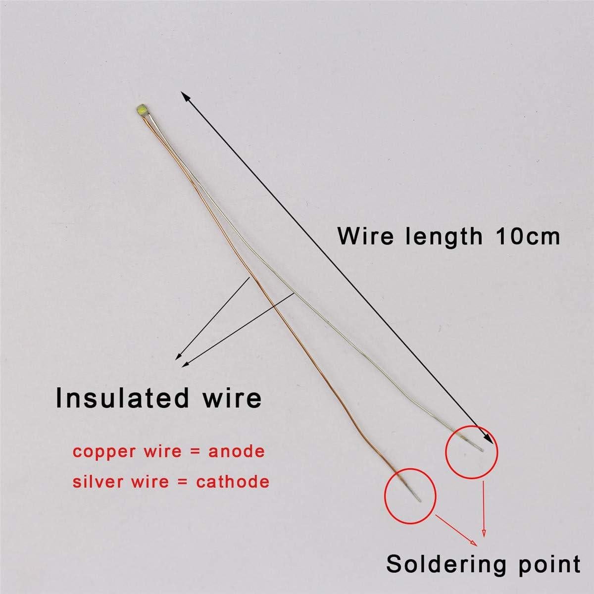 25 LEDs SMD Pre-cableados Bowerful 0603 Blanco Cálido 10cm