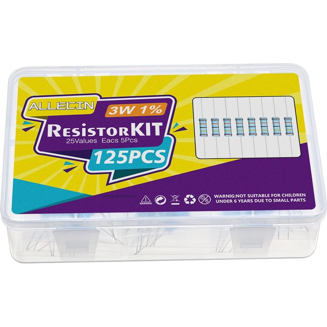 Kit de Resistencias de Película Metálica ALLECIN 3W 25 Valores