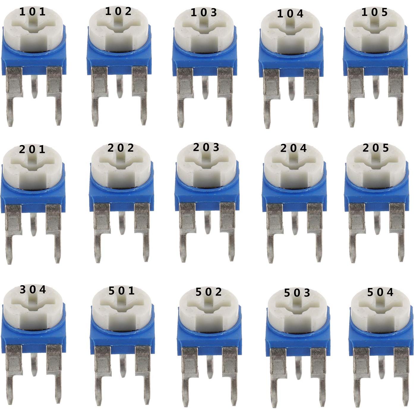 Kit de Potenciómetros BOJACK 150 pcs 6mm Resistor Variable