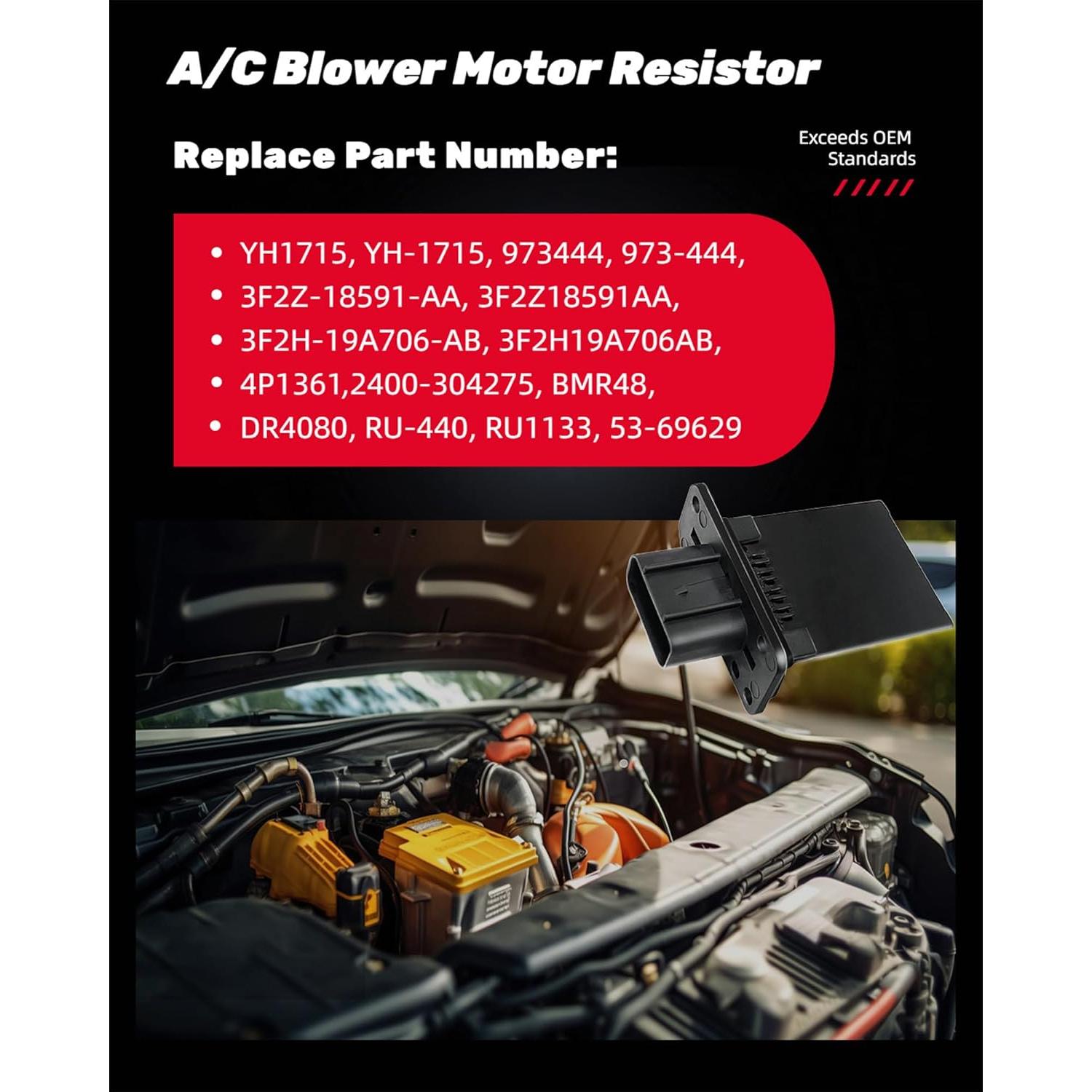 Resistor de Motor de Soplador HVAC IFATRUNK YH-1715 para Ford