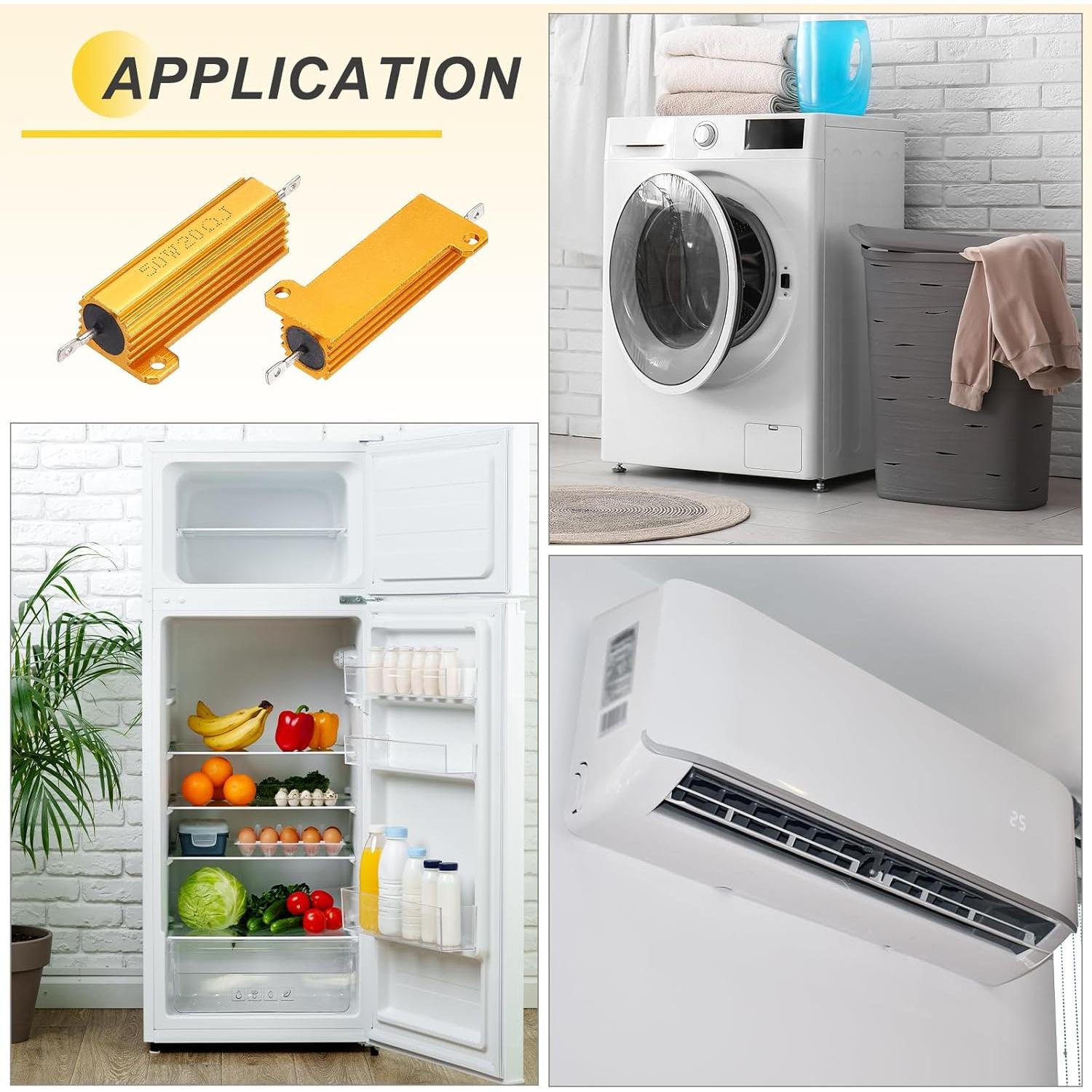 Resistores de Carcasa de Aluminio uxcell 50W 10 Ohm 5% - 5 Pcs