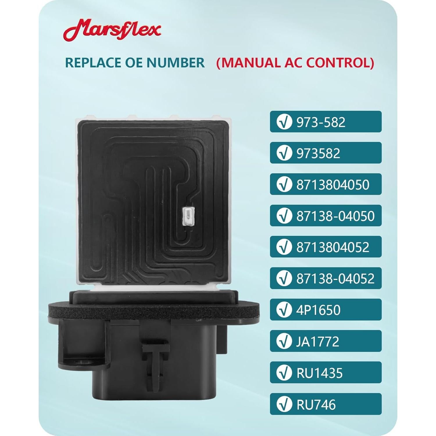 Resistor de Ventilador Marsflex 973-582 para Toyota Tacoma 2005-2017