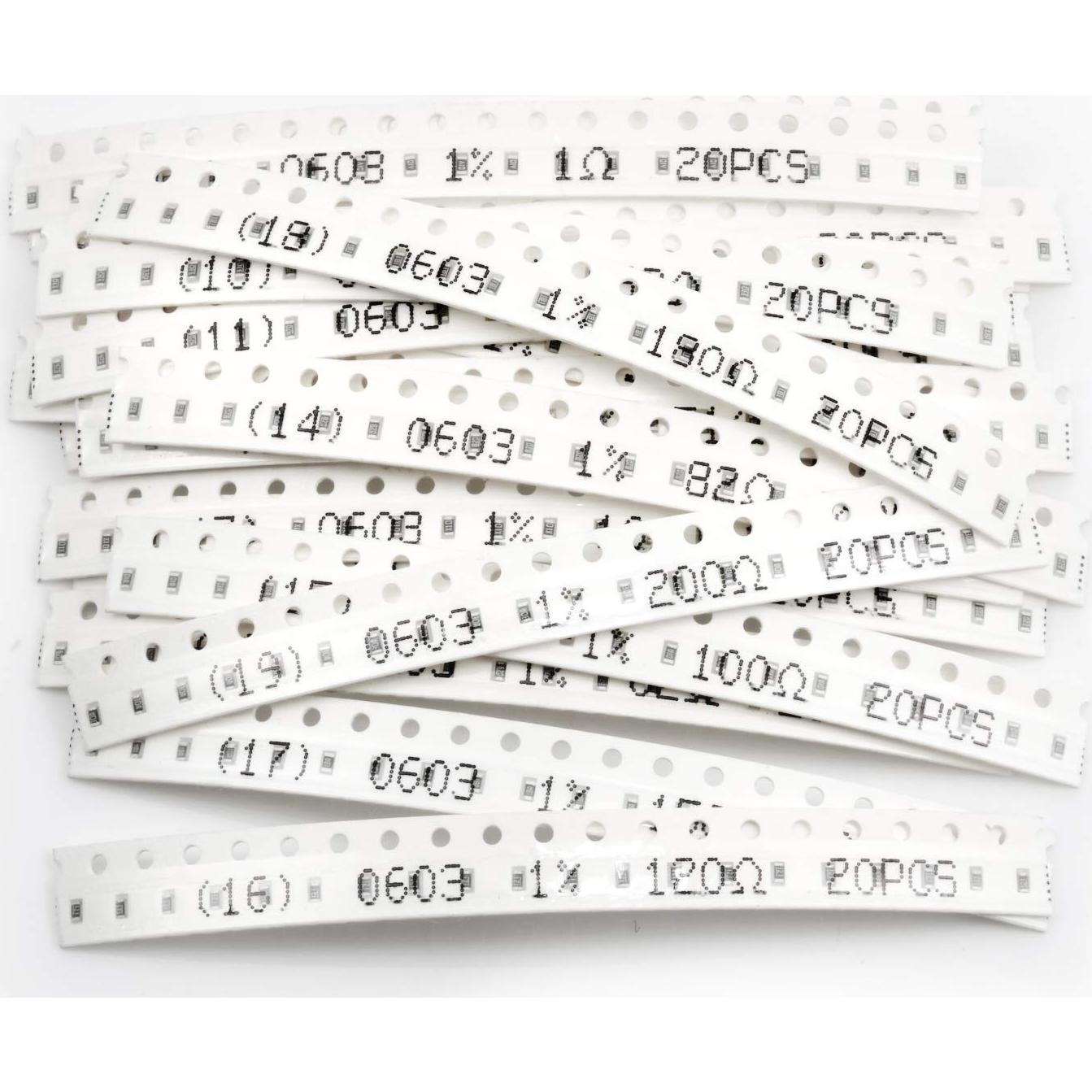 Kit de 1200 Resistencias SMD CHANZON 0603 0-10M ohm 1%