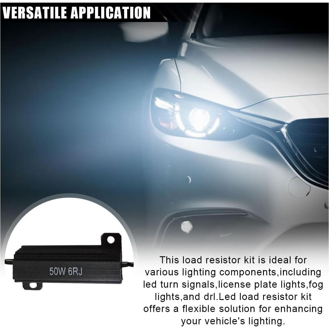 Resistencias de Carga JOYCOURT 50W 6ohm para Luces LED 2PCS