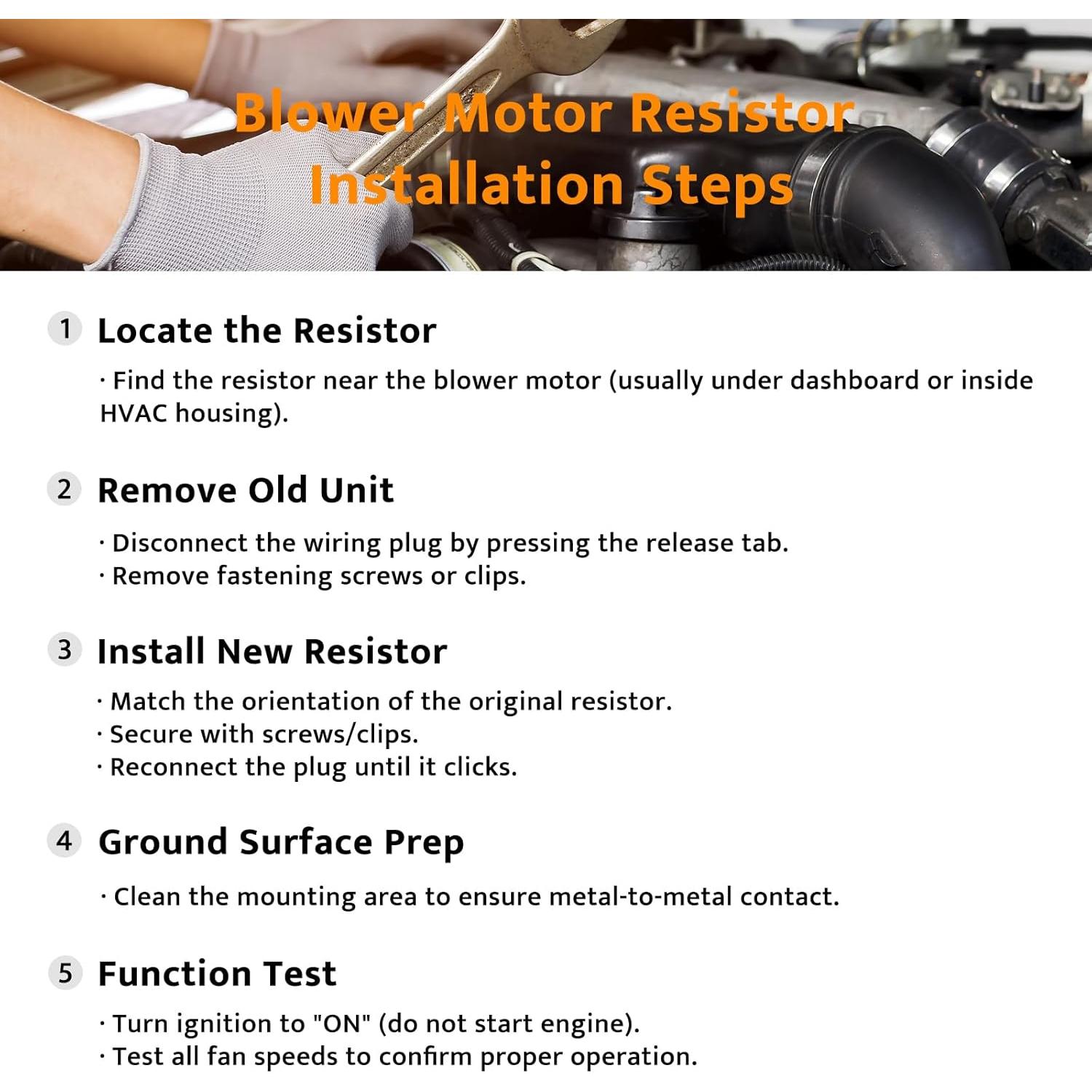 Resistor Motor Ventilador Calentador A/C Ruizure Compatible Toyota