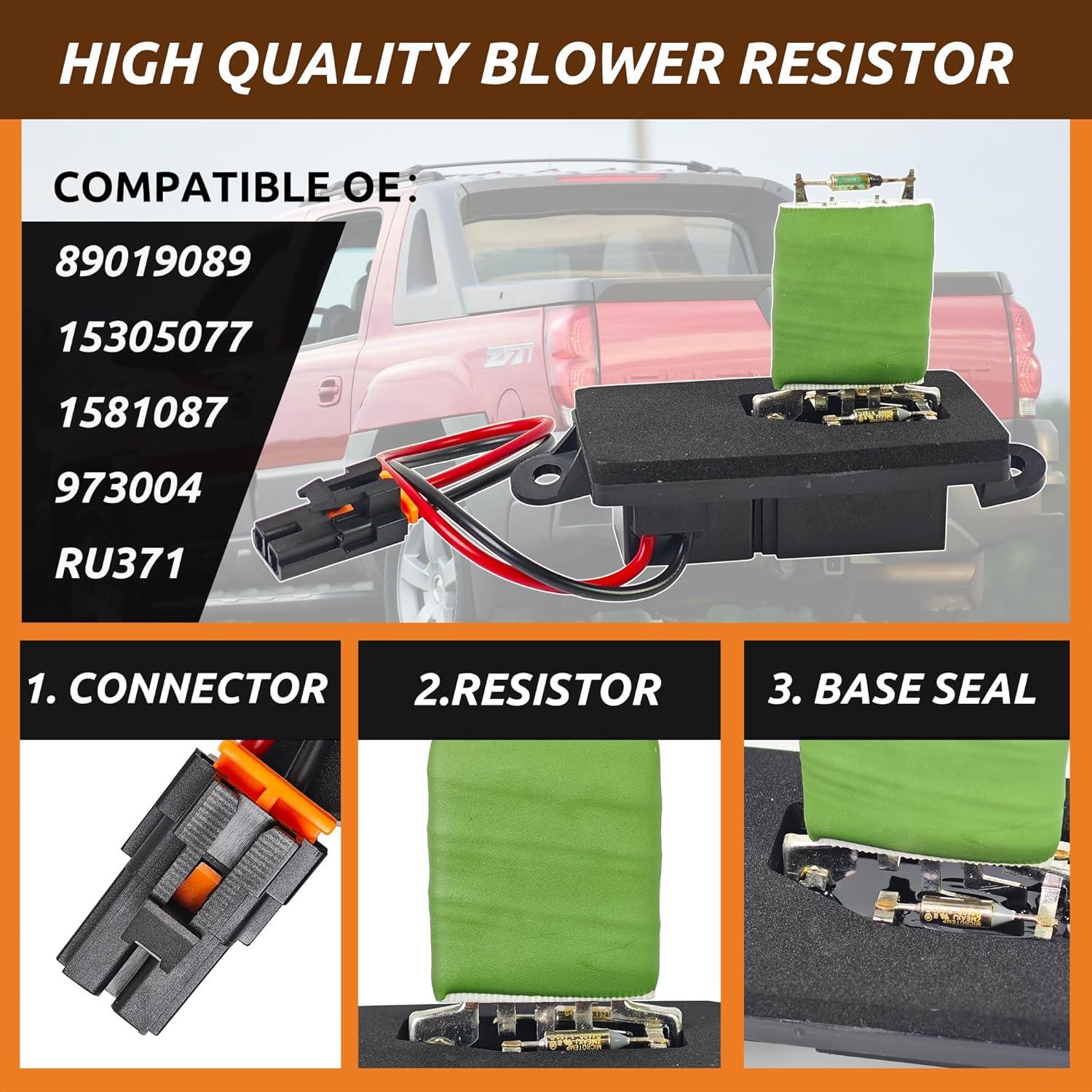 Resistor de Ventilador HVAC TVM TRAVERMAN 89019089 12V