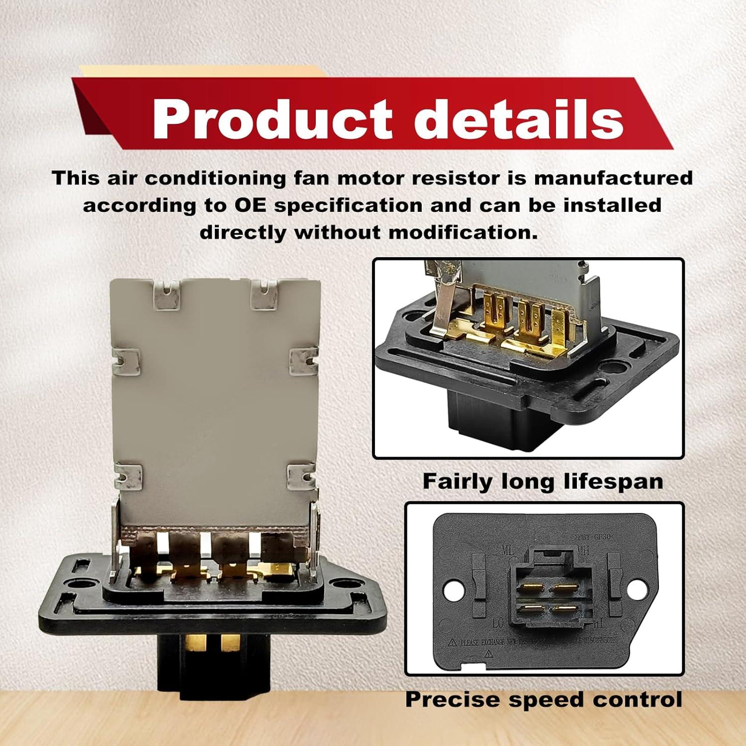 Resistor de Motor de Soplador HVAC Pleoos Compatible Kia Hyundai