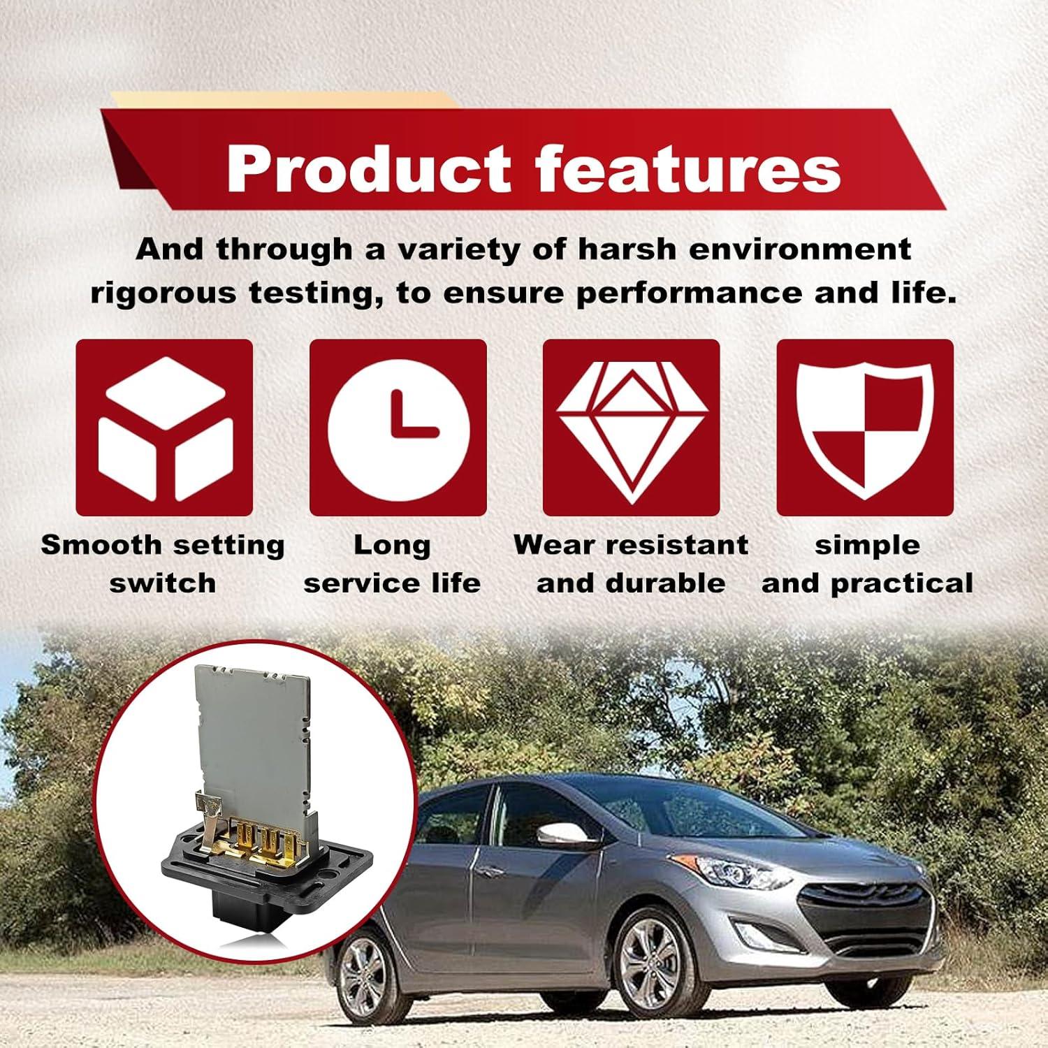 Resistor de Motor de Soplador HVAC Pleoos Compatible Kia Hyundai