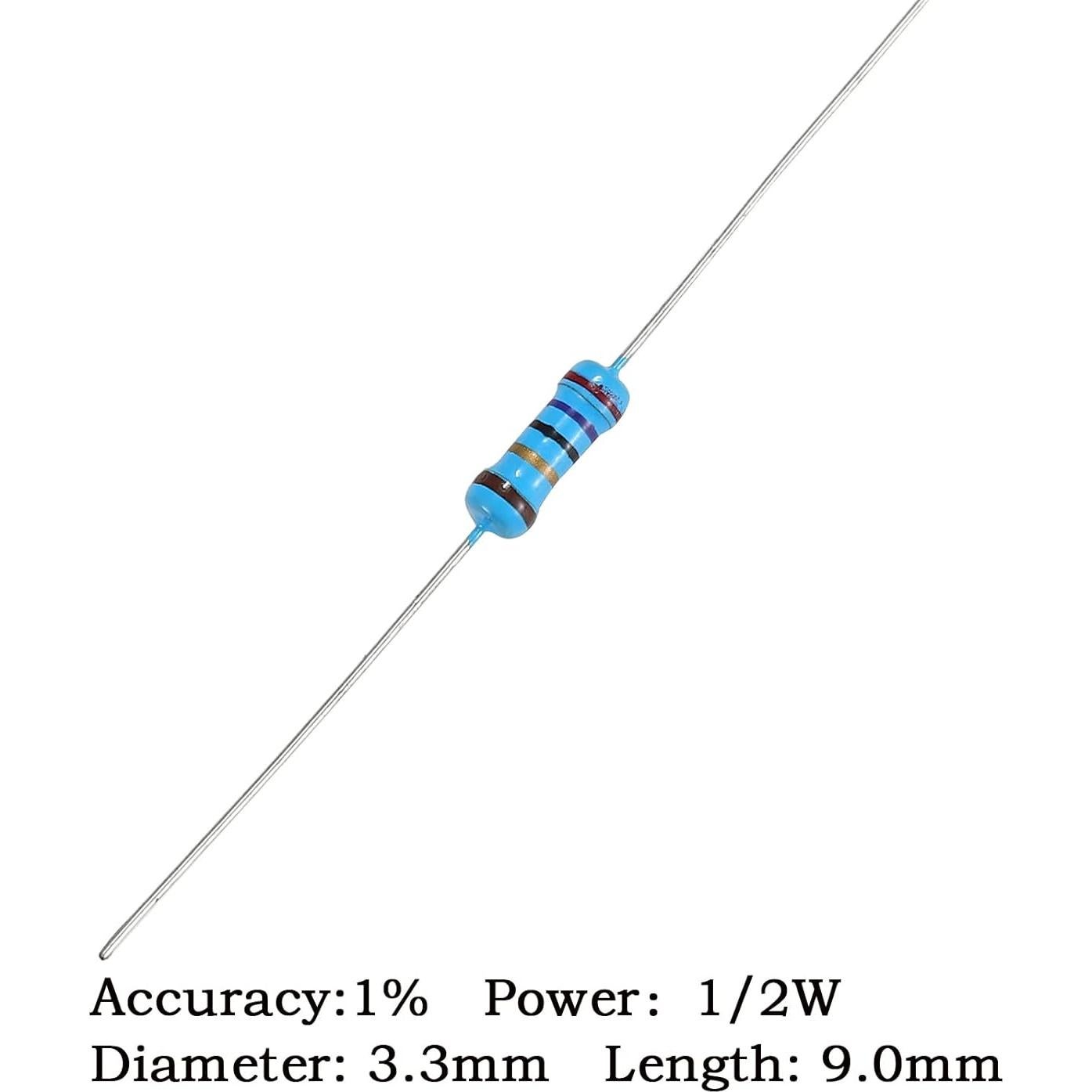 Kit de Resistencias de Película Metálica 1300PCS 1/2W 1% Molence