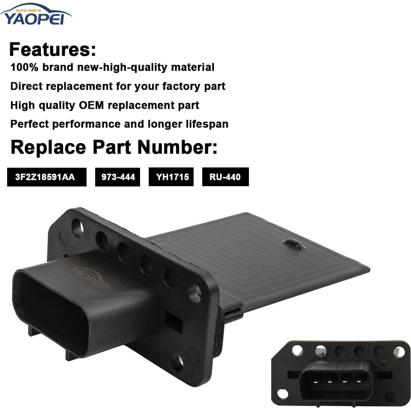 Resistor Ventilador HVAC YAOPEI para Ford Escape, F-150, Mustang