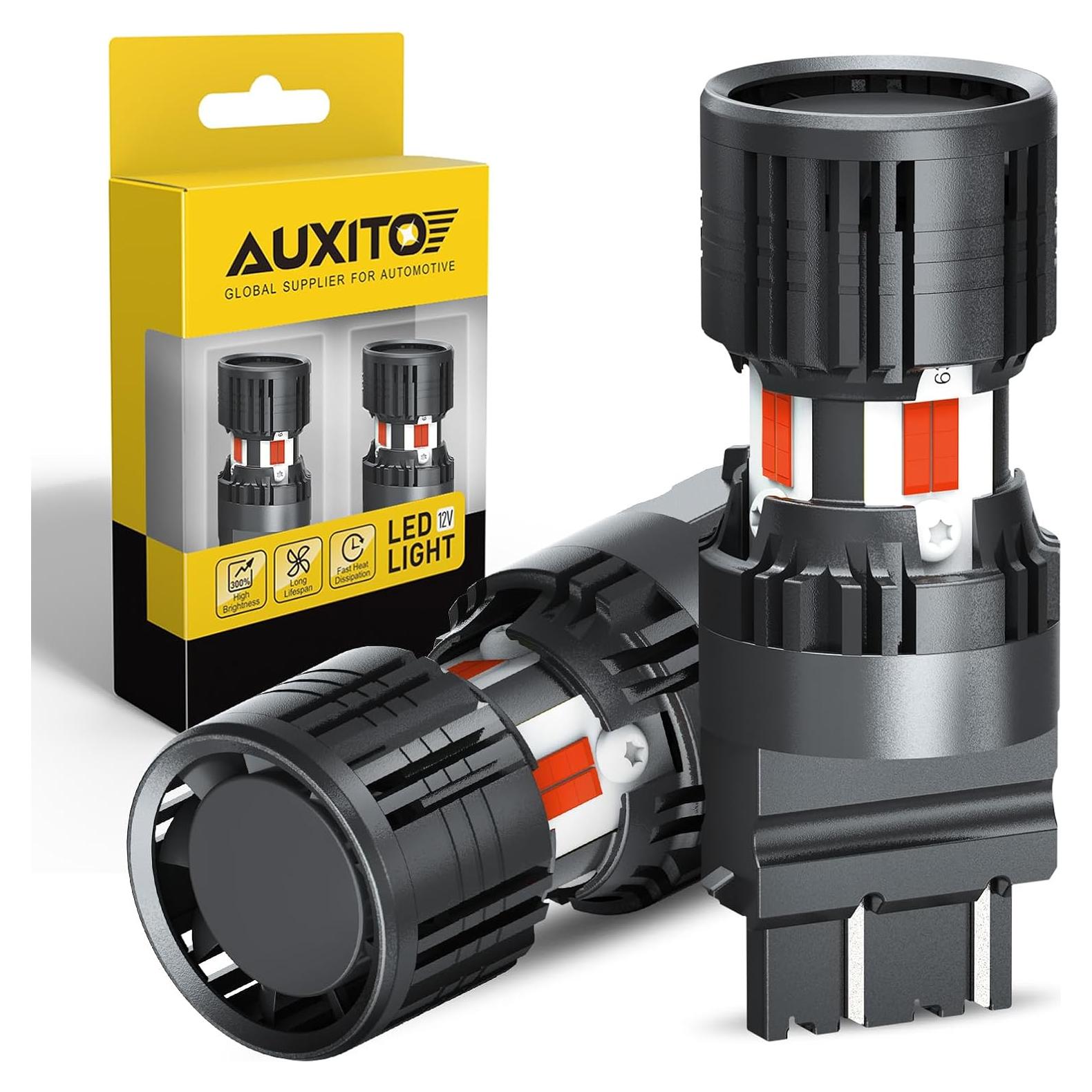 Bombillas LED Rojas AUXITO 3157/4157 Sin Error Canbus - Paquete de 2