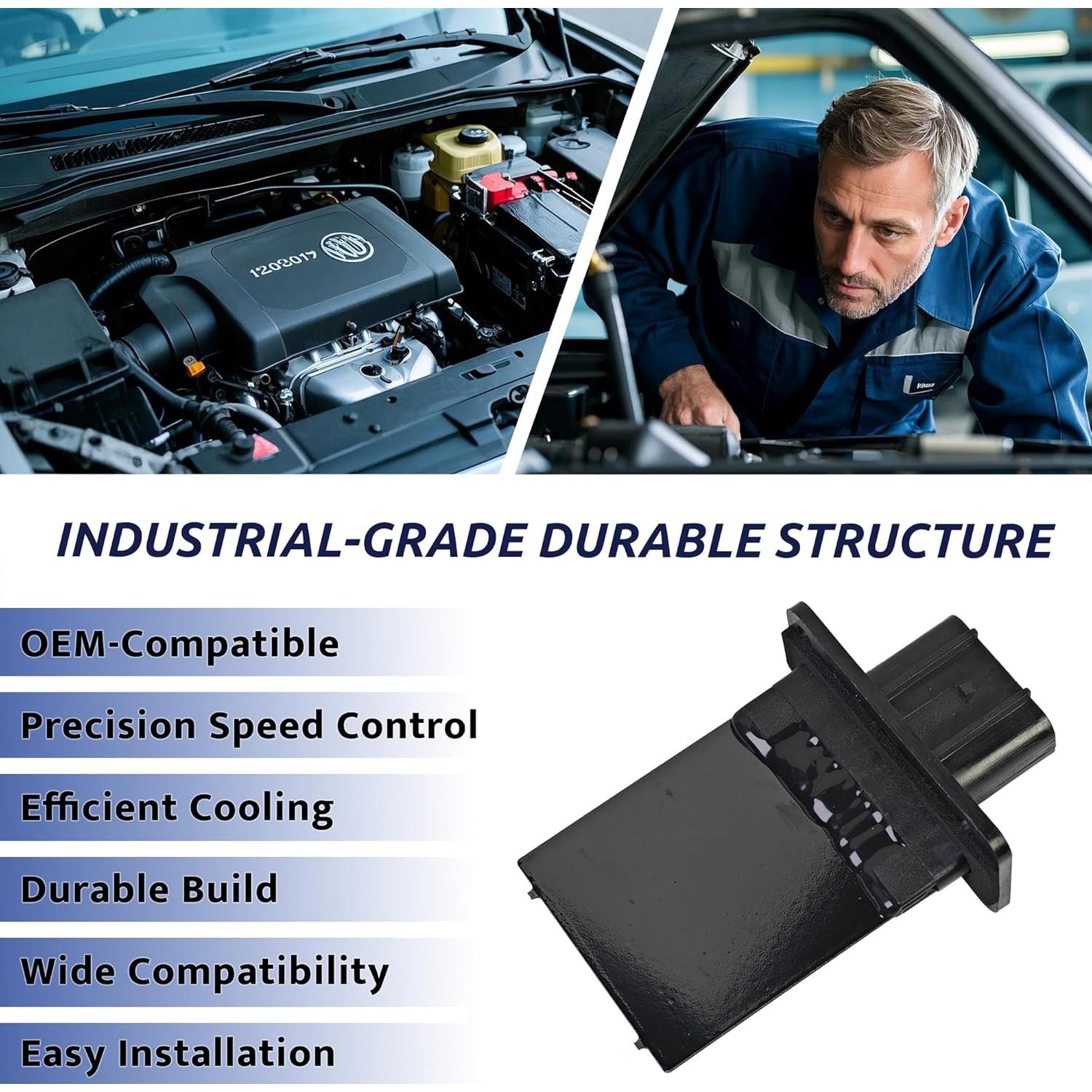 Resistor de Soplador HVAC TVM TRAVERMAN 12V Compatible Ford