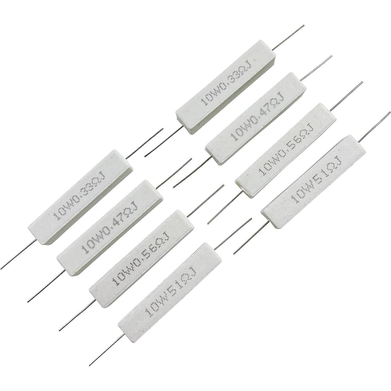 Kit de Resistores de Cemento MOKMMKIT 10W 50 Piezas 0.05-100 Ohm