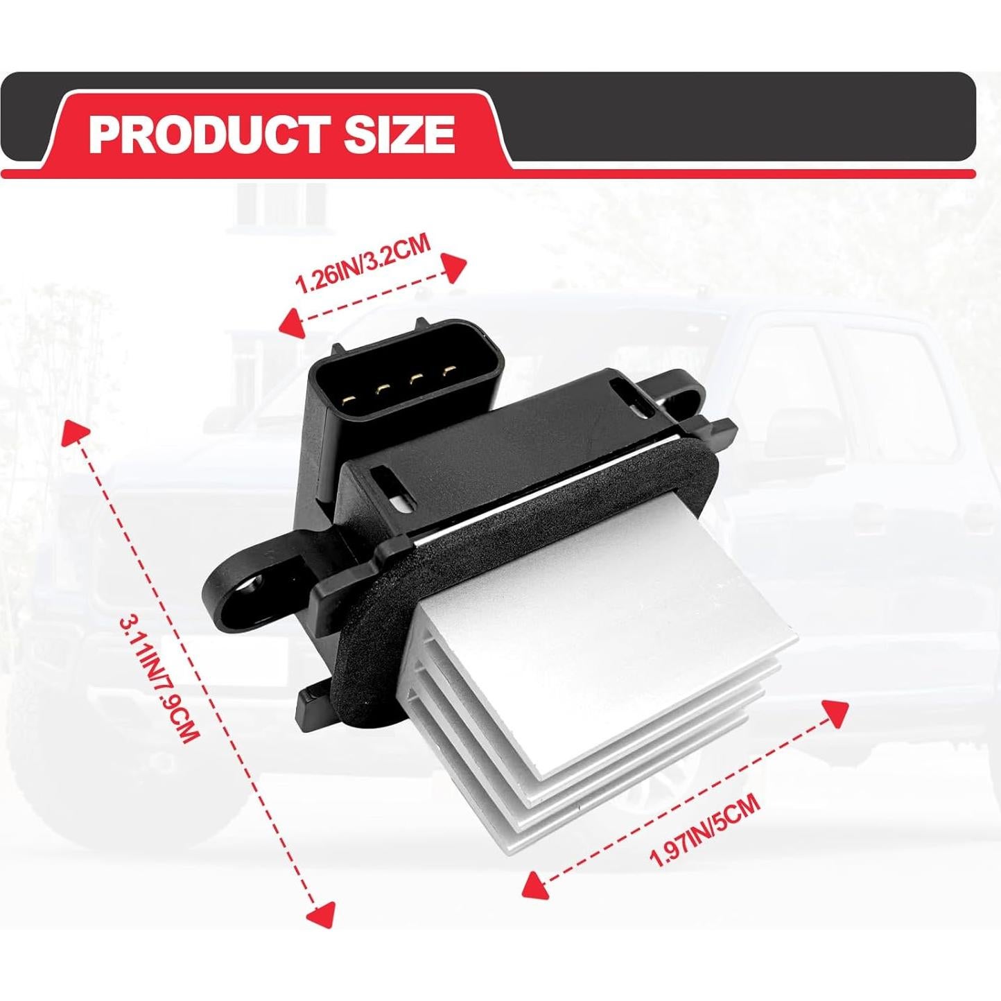 Resistor de Motor de Soplador HVAC RBOKO BL3Z-19E624-A Compatible Ford