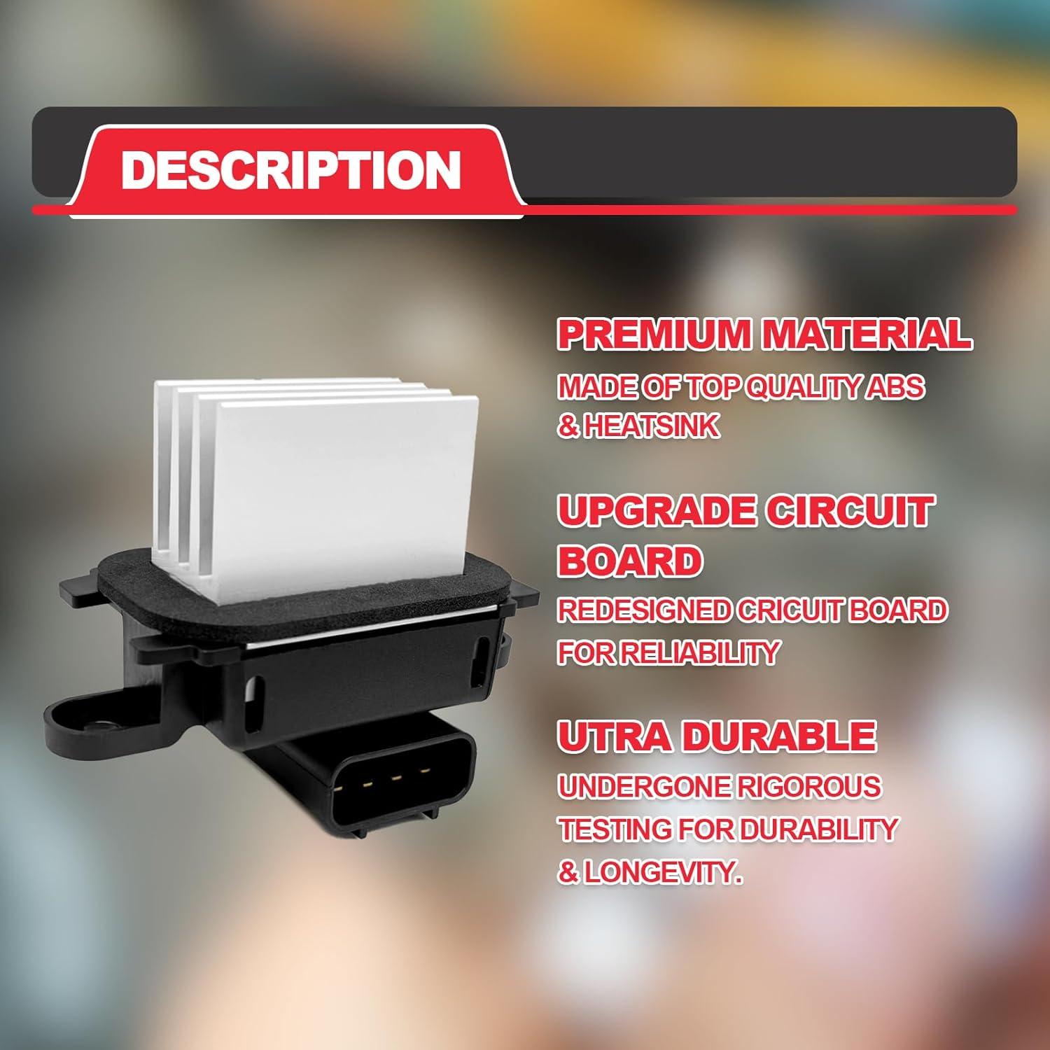 Resistor de Motor de Soplador HVAC RBOKO BL3Z-19E624-A Compatible Ford