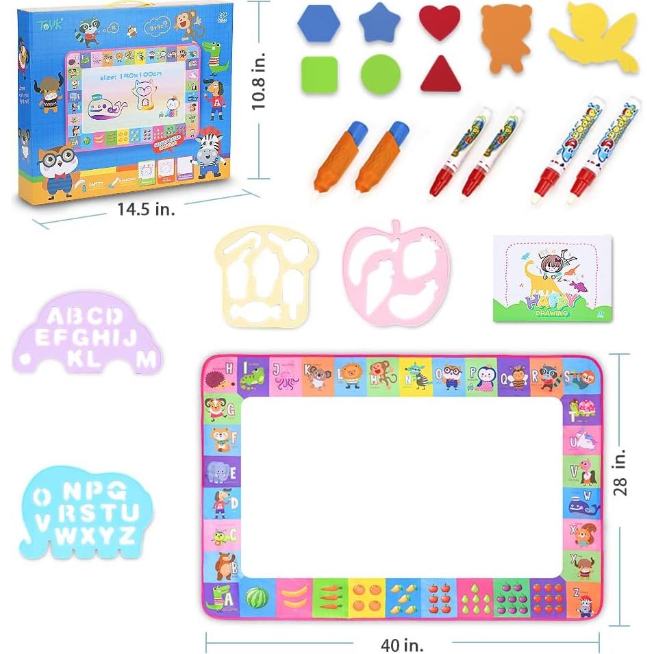 Alfombra de Dibujo de Agua Toyk 101,6x71,1 cm Rosa