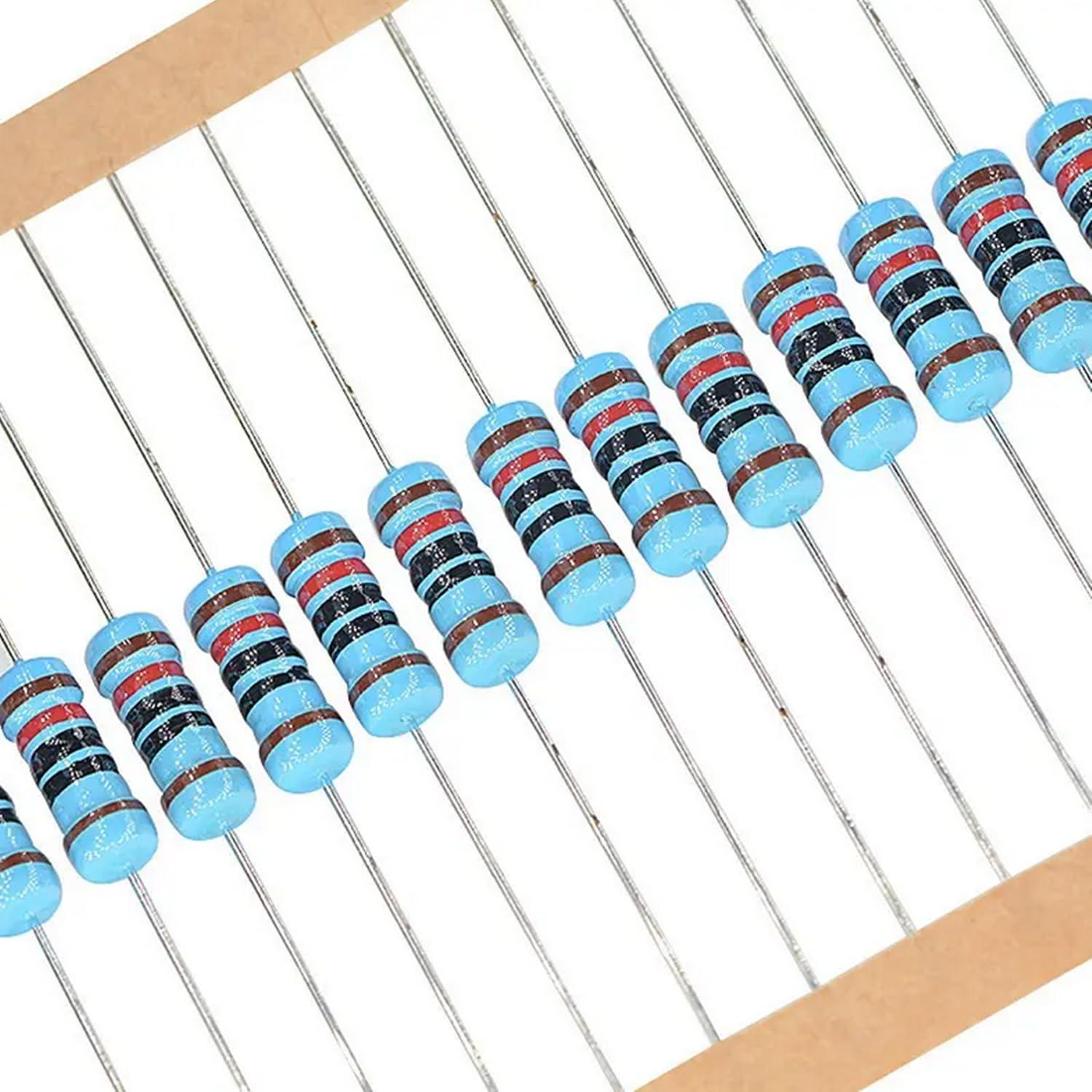 Kit de Resistencias WYEUTO 2500PCS 1 Ohm a 10M Ohm 1/4W