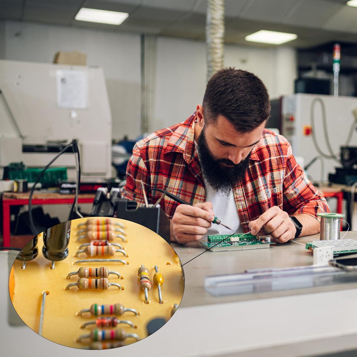 Kit de Resistencias WYEUTO 2500PCS 1 Ohm a 10M Ohm 1/4W